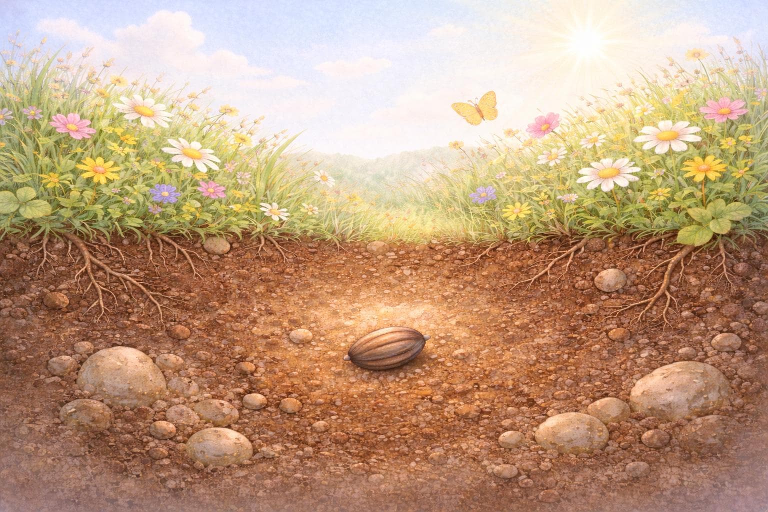 Kamishibai Geschichte Frühling Kindergarten Natur Wachstum, Der kleine Samen wird zur Sonnenblume, U3 Geschichte Kita - image 4