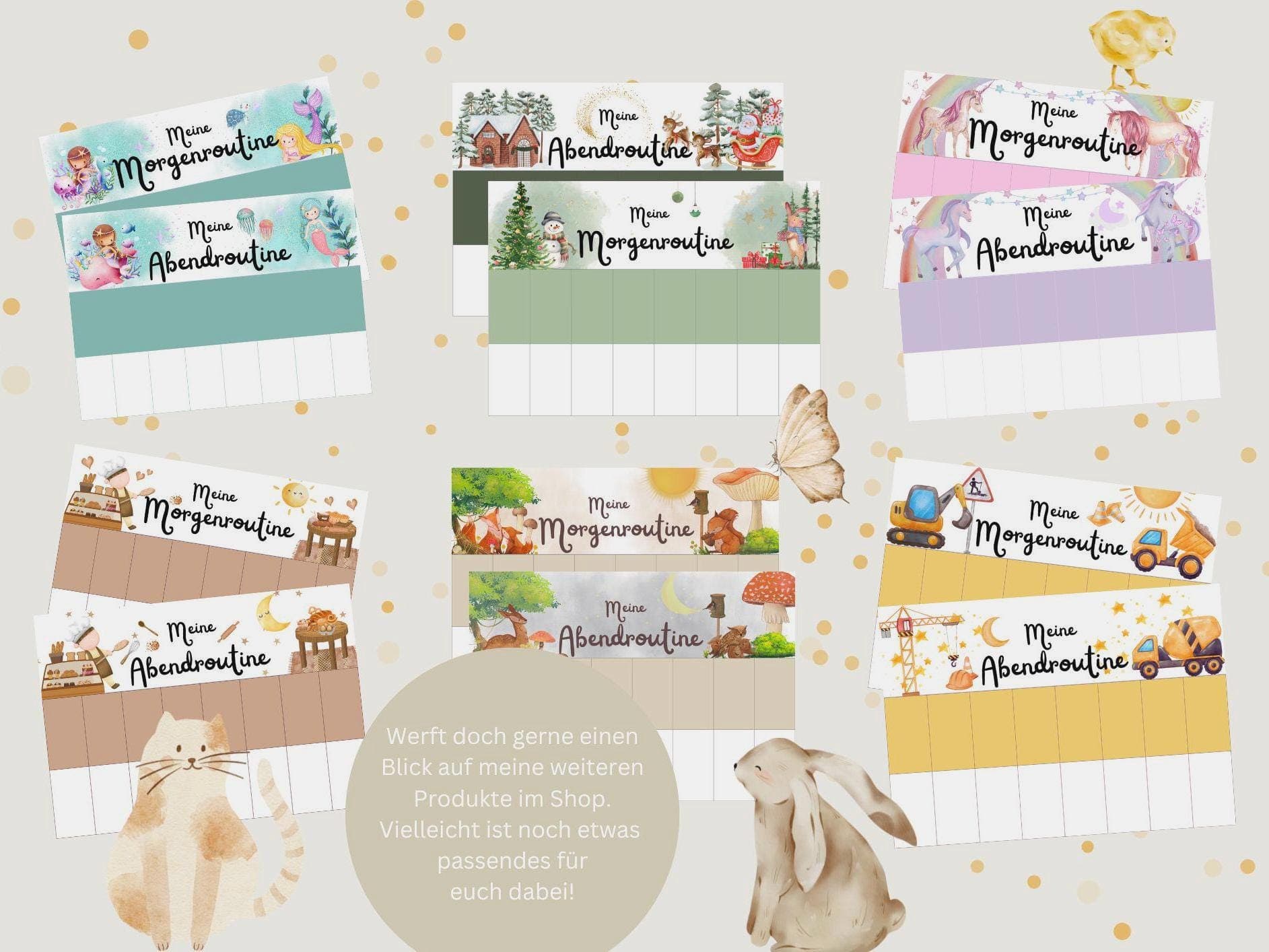 Morgen & Abendroutine für Kinder Meerestiere, Tagesplan für Kinder, Routineplan zum ausdrucken, Routineplan für Kinder Unterwasserwelt - image 5