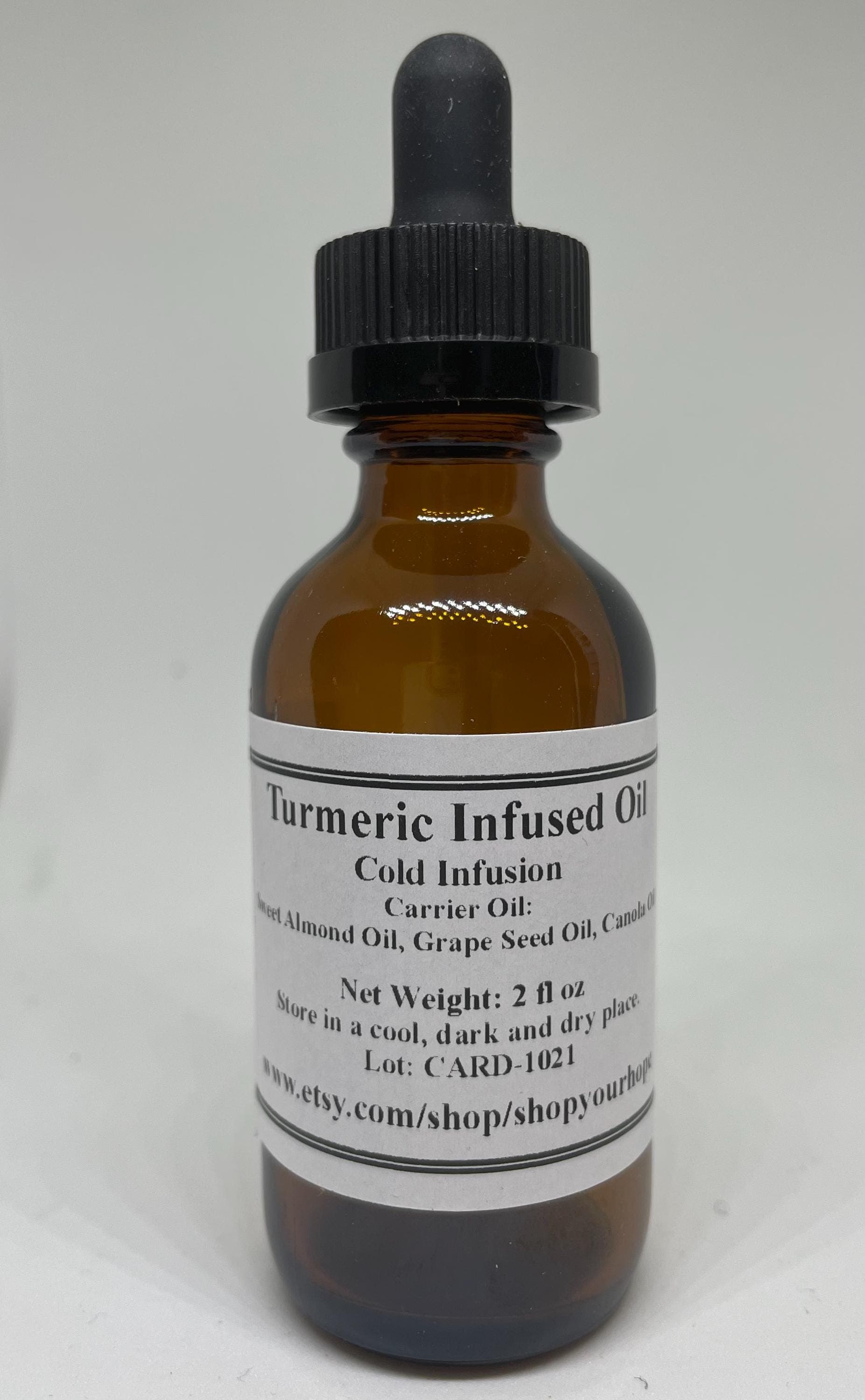 Turmeric Infused Oil, Turmeric Root Oil, Cold Pressed, Face and Body, Bath and Spa, Soaps and Balms