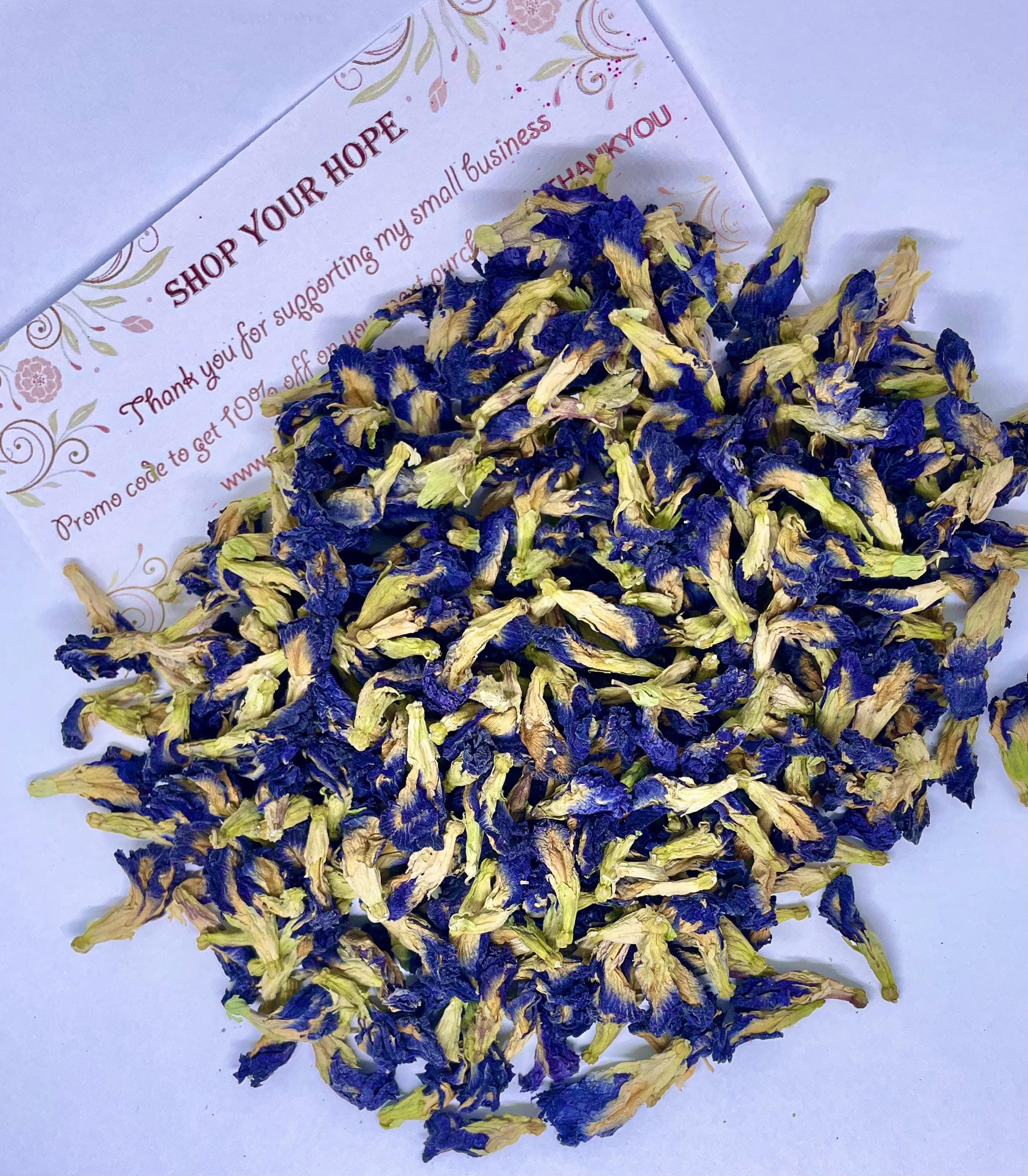 Butterfly Pea Flowers, Dried Whole Flowers, Wild Crafted, Free Shipping - image 4