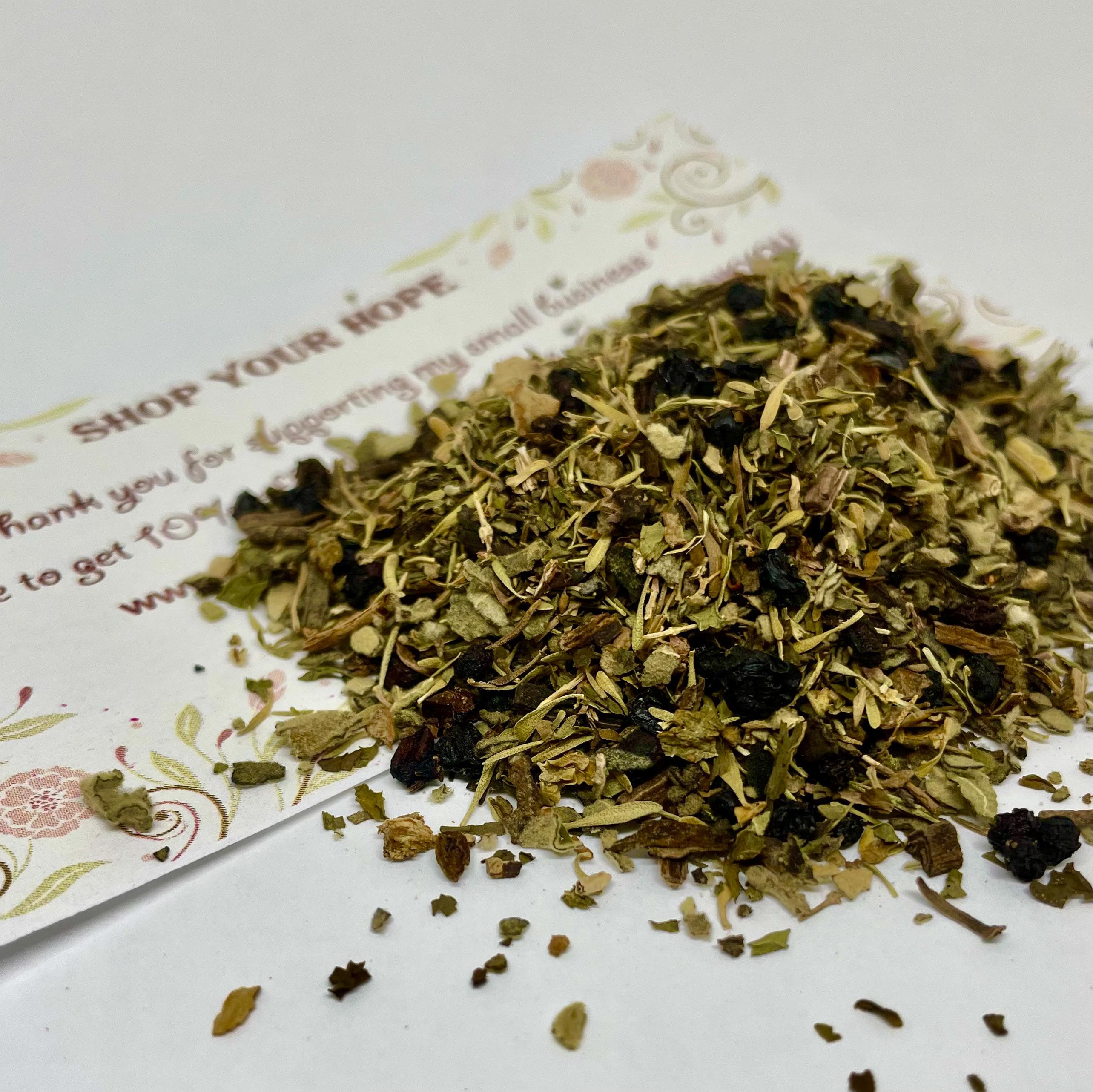 Laughing Lung Herbal Tea, Mullein, Elderberry, Thyme, Peppermint, Eucalyptus, Organic Ingredients, Freshly dried herbs - image 3