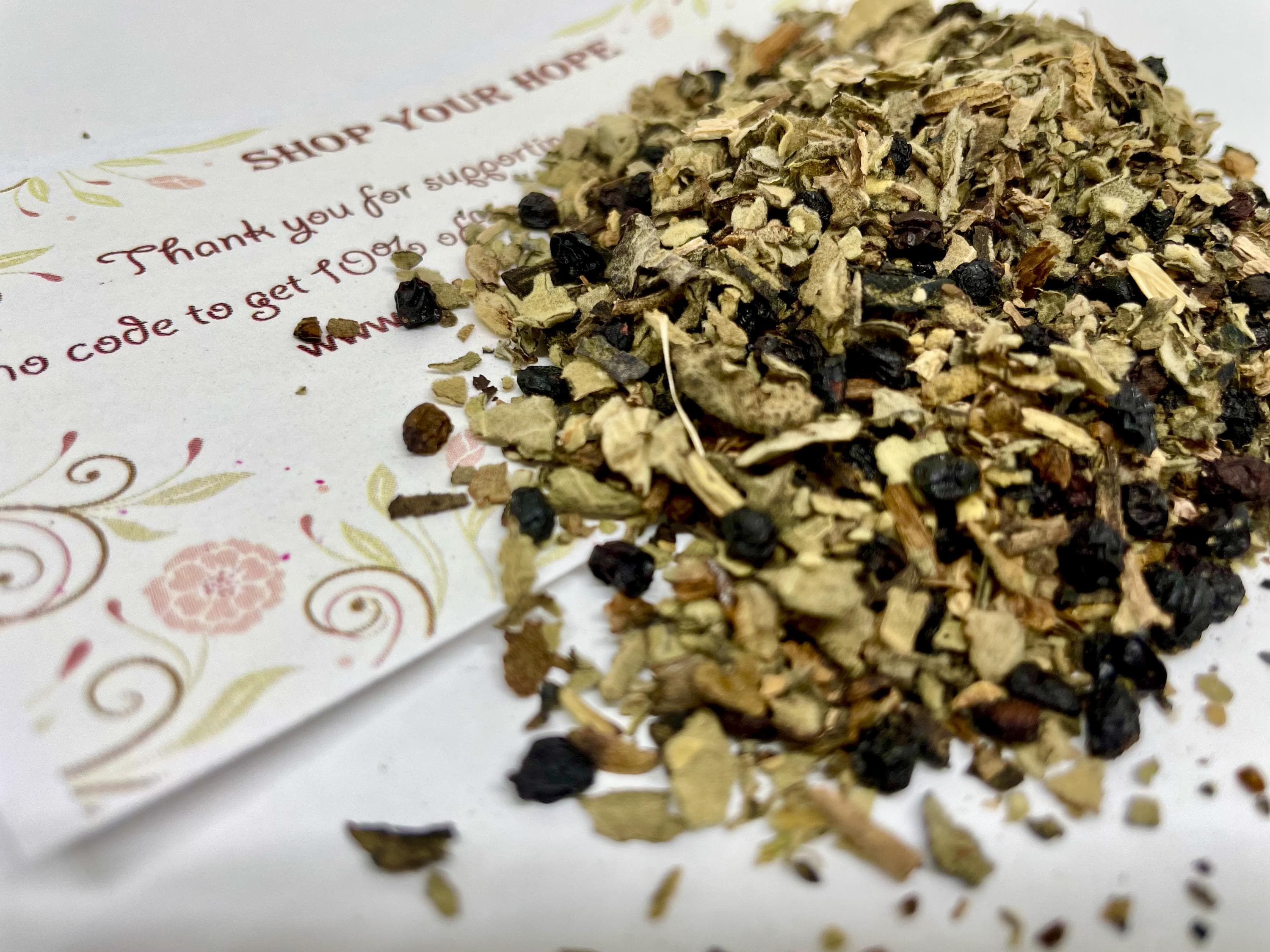 Organic Mullein Leaves and Elderberry Fruits, Herbal Tea, Drink Hot! Perfect in the Winter, Loose Leaf Tea