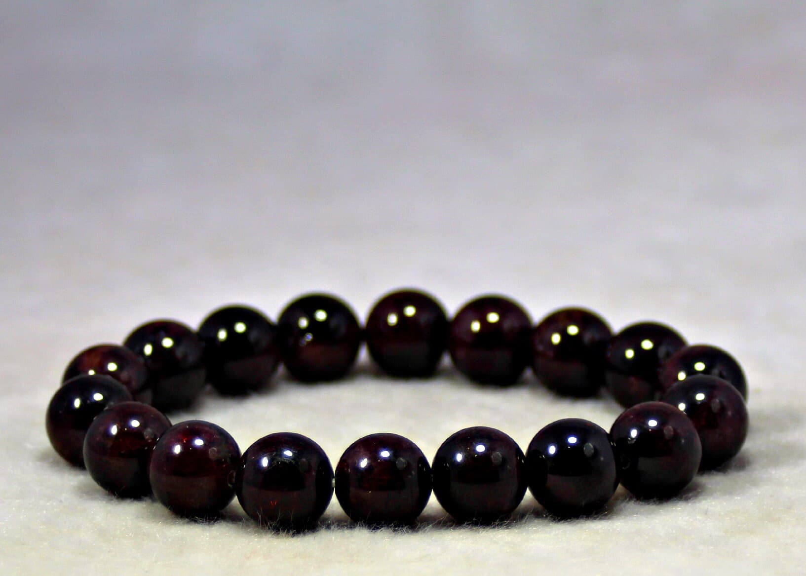 Red Garnet Bracelet, 6/8/10/12 mm - Real Gemstone Unisex Bracelet, Love Bracelet, Motivation Bracelet, Chakra Bracelet, Gift for Love Ones - image 2