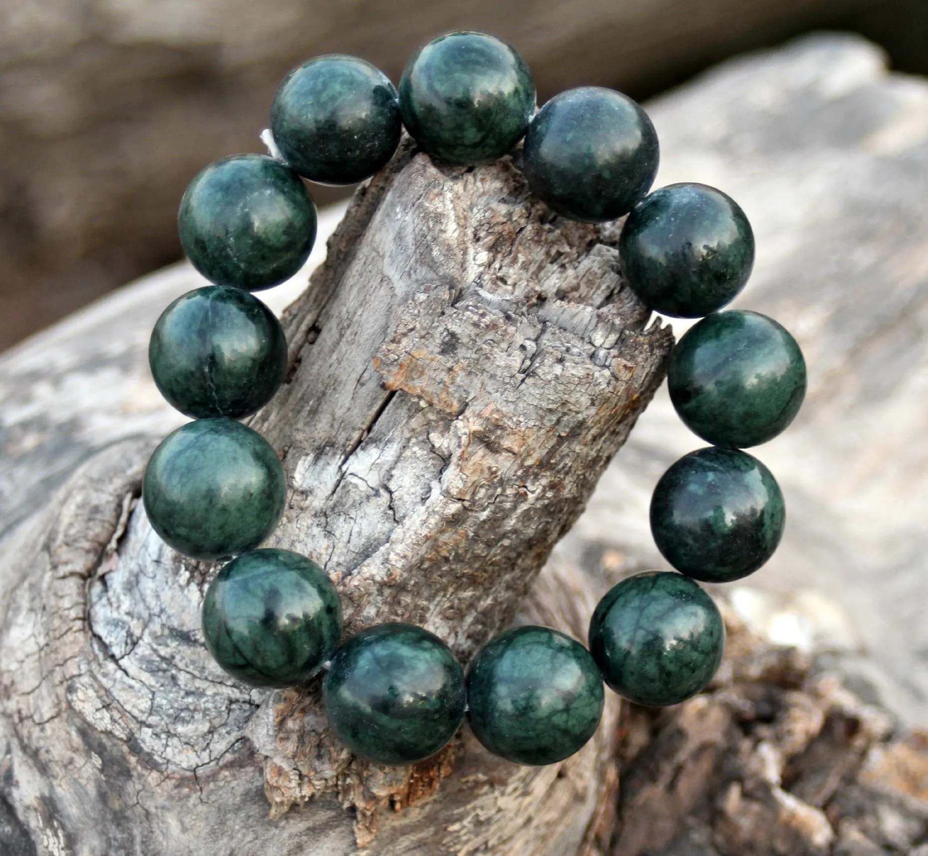 Nephrite Jade Bracelet – AAA Natural Green Gemstone Handmade Stretch Crystal Jewelry Gift for Mom, Friends & Loved Ones - image 5