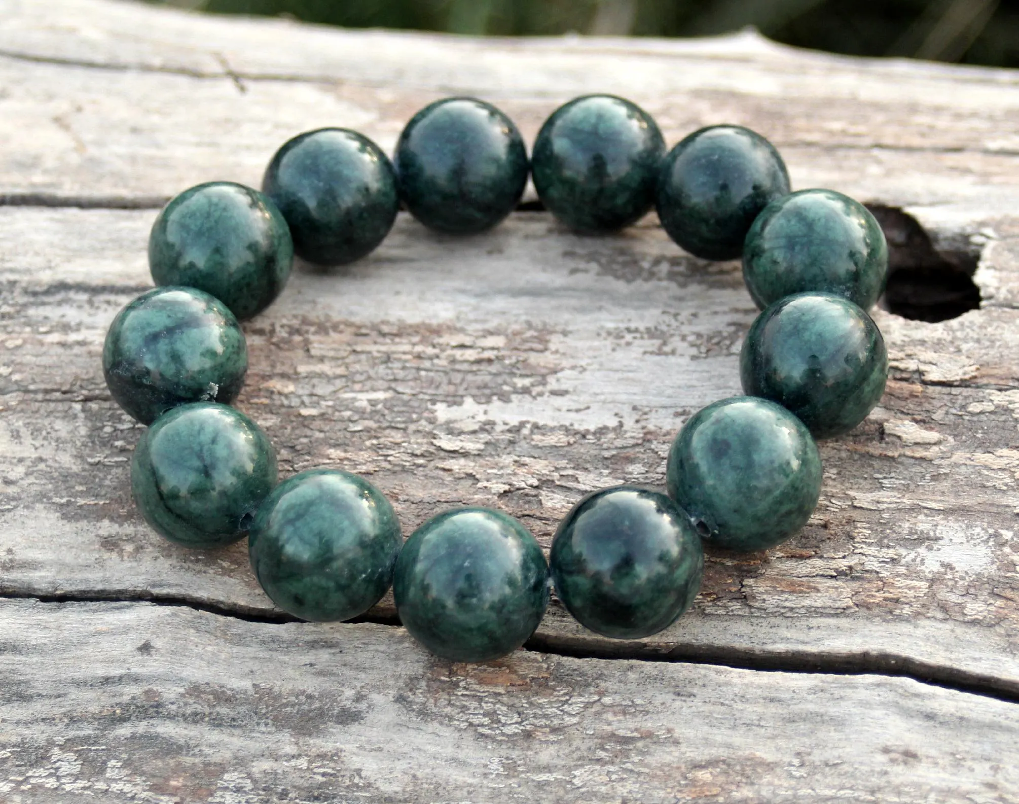 Nephrite Jade Bracelet – AAA Natural Green Gemstone Handmade Stretch Crystal Jewelry Gift for Mom, Friends & Loved Ones - image 2