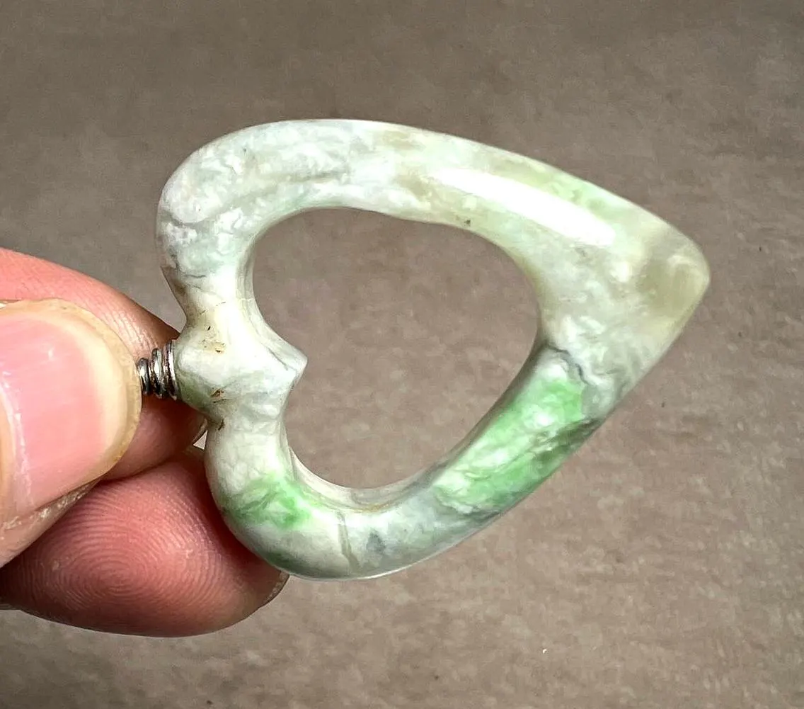 Jade Heart Pendant Necklace – Real Green Nephrite Jade Charm – Healing Crystal Heart Jewelry - image 2