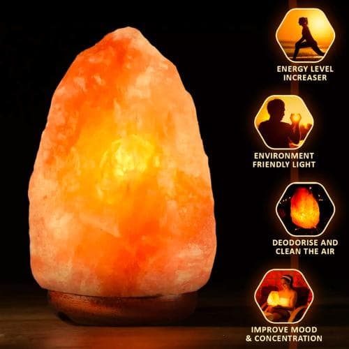 Himalayan Pink Salt Lamp (5-7 KG) – Natural Crystal Rock, Dimmer Switch   With Free 3 Bulbs - image 3