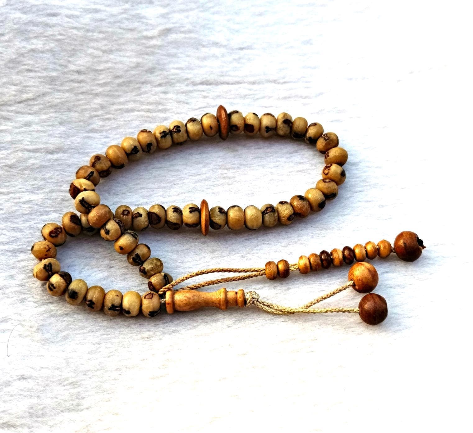 Original Date Seed Islamic Tasbih – 99–100 Natural Beads Handmade Misbaha Rosary for Dhikr & Prayer - image 3