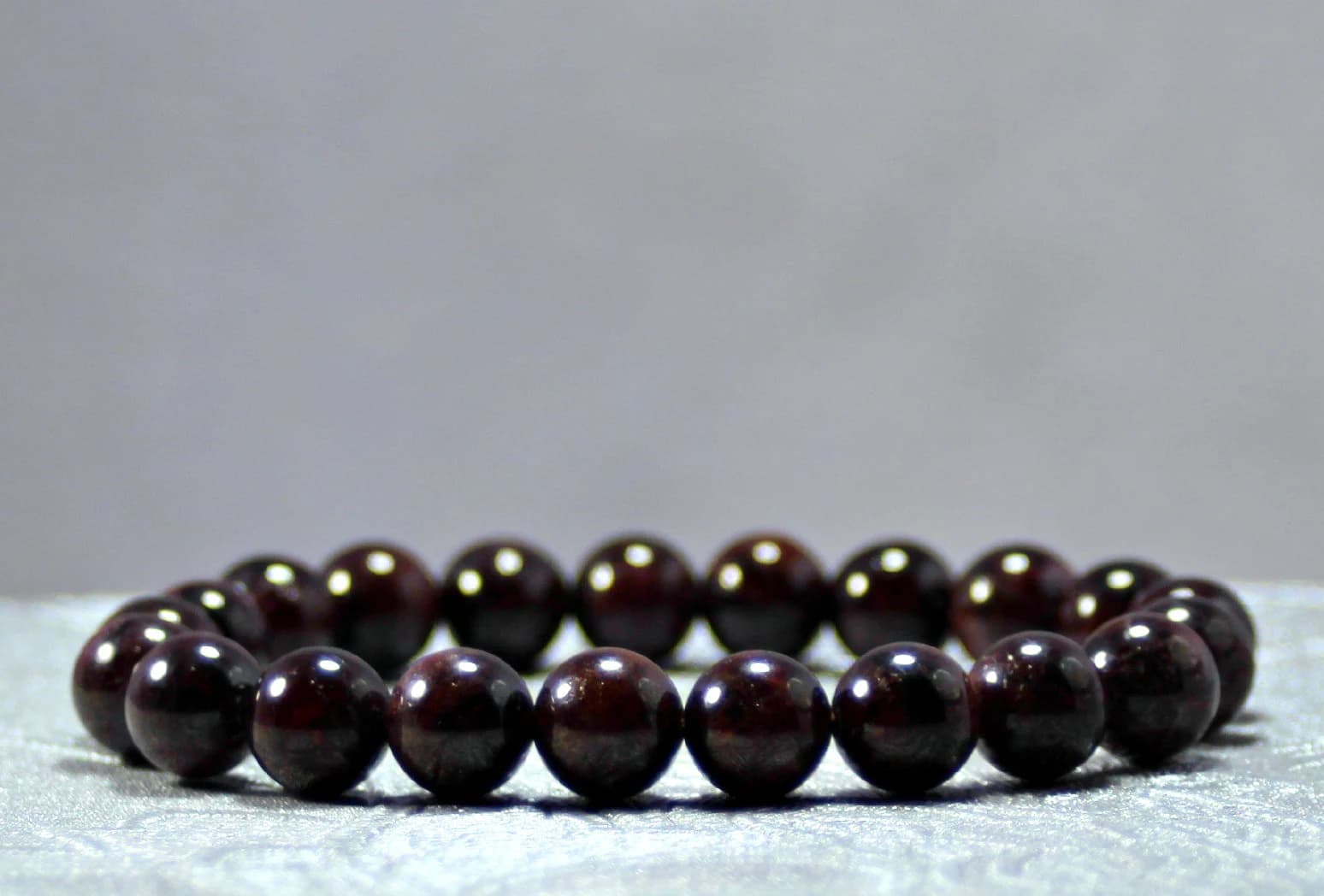 Natural Red Garnet Bracelet Top AAA Quality 6,8,10MM Size available, Round Red Garnet Bracelet, Red Garnet Bracelet, Polished Gift Bracelet - image 5