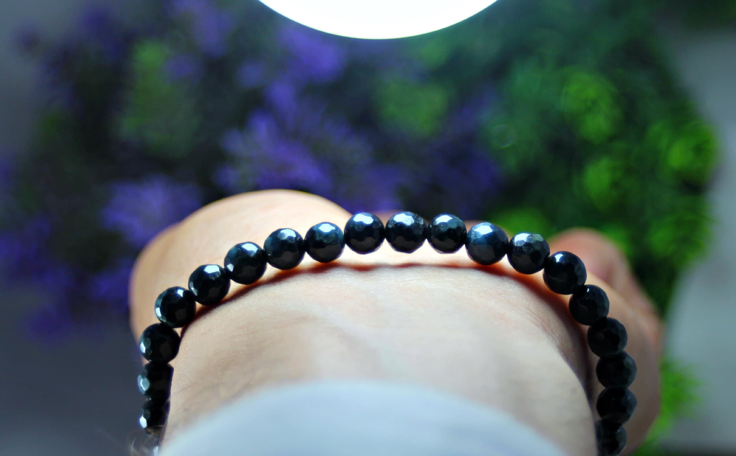 Gray Blue Tiger’s Eye Bracelet – Natural Tigereye Stretch Crystal Jewelry for Anxiety Relief, Healing & Protection - image 5