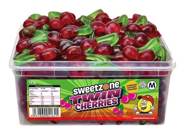Twin Cherries | Pick and Mix | Halal Sweets | Sweetzone Bebeto Sweeto Kingsway Haribo Bubs Millions | 100g 250g 500g 1kg 1.5kg - image 4