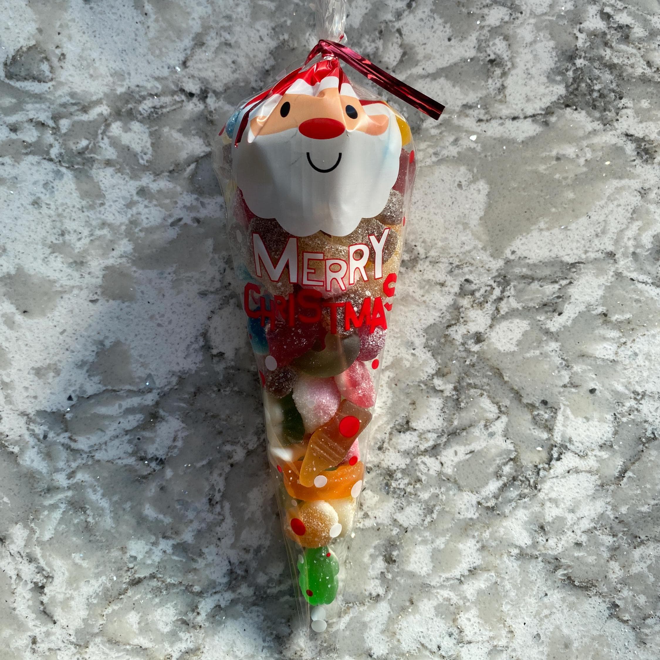Christmas Sweet Cones | Snowman | Reindeer | Father Christmas | Elf | Merry | Tree | Penguin | Santa | Stocking Filler Bauble