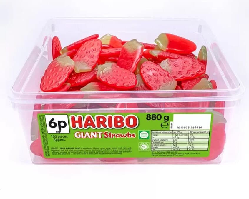 Giant Strawberries | Pick and Mix | Halal Sweets | Sweetzone Bebeto Sweeto Kingsway Haribo Strawbs Bubs Millions | 100g 250g 500g 1kg 1.5kg - image 5