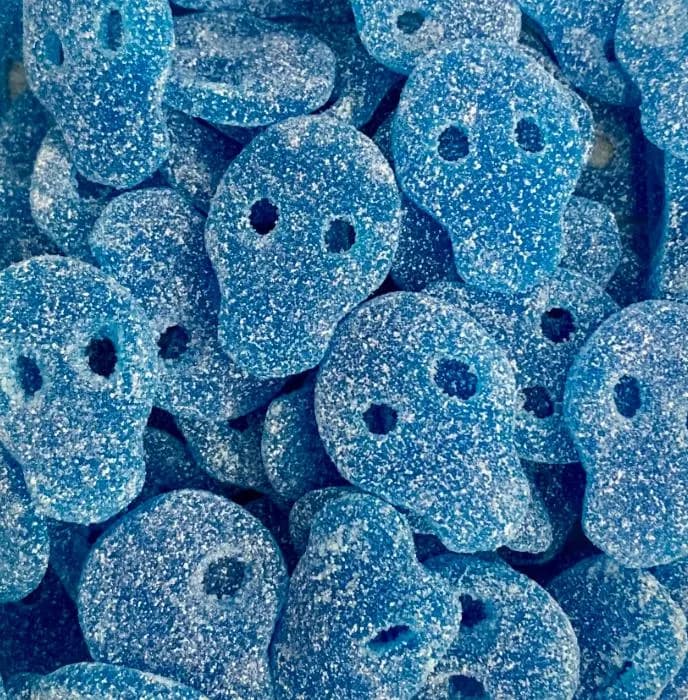 Blue Skulls | Pick and Mix | Halal Sweets | Vegan | 100g 250g 500g 1kg 1.5kg