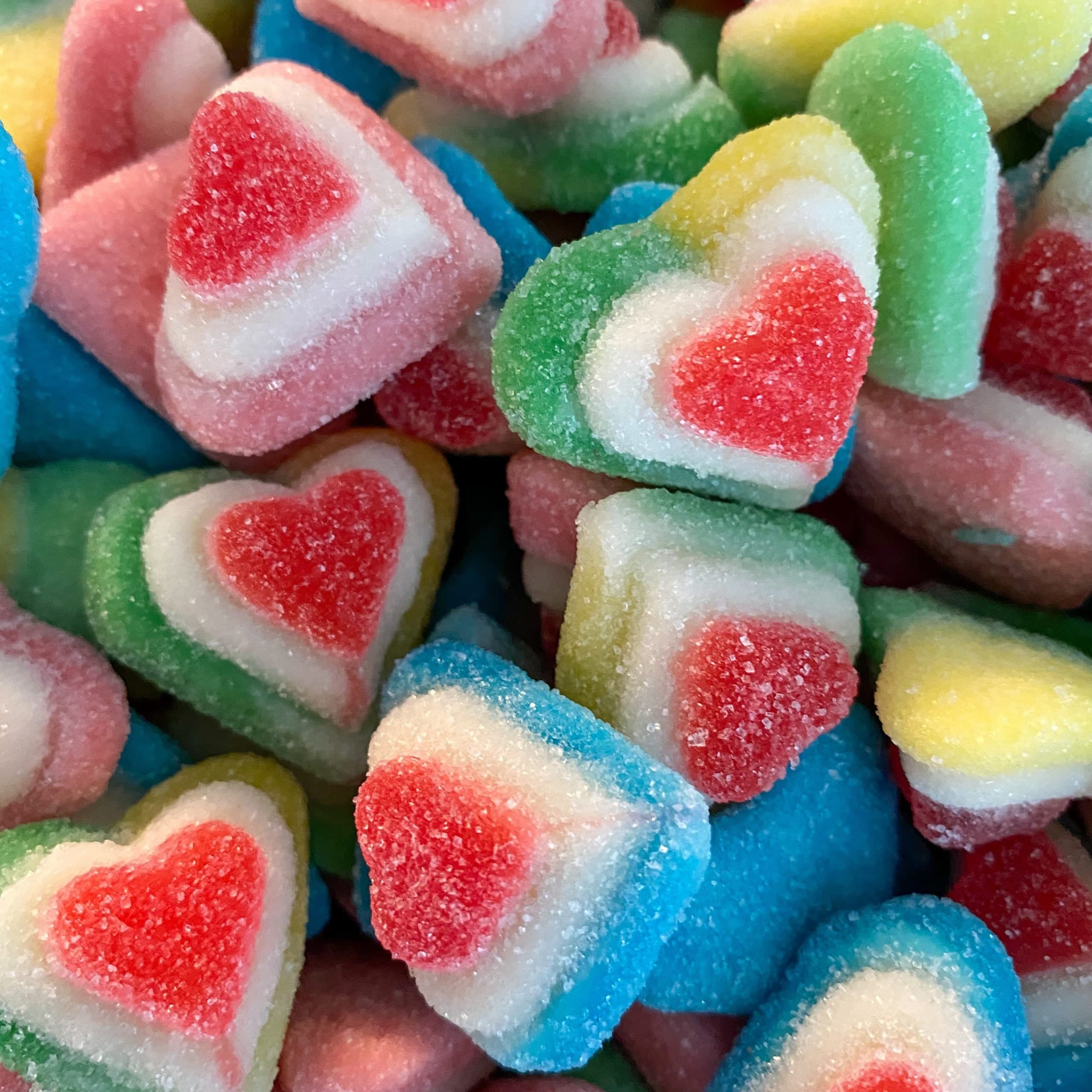 3D Hearts | Pick and Mix | Halal Sweets | Sweetzone Bebeto Sweeto Kingsway Haribo Bubs Millions | 100g 250g 500g 1kg 1.5kg