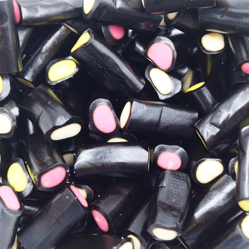 Liquorice Cream Rock Pencils | Pick and Mix | Halal Sweets | Sweetzone Bebeto Sweeto Kingsway Haribo Bubs Millions | 100g 250g 500g 1KG