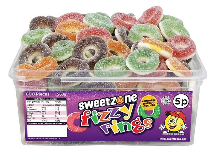 Fizzy Rings | Pick and Mix | Halal Sweets | Sweetzone Bebeto Sweeto Kingsway Haribo Bubs Millions | 100g 250g 500g 1kg 1.5kg - image 4