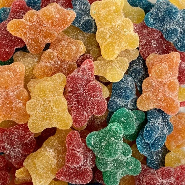 Sour Bears | Pick and Mix Sweets | Halal Vegan Vegetarian | Sweetzone Bebeto Sweeto Kingsway Haribo Bubs Millions | 100g 250g 500g 1kg 1.5kg