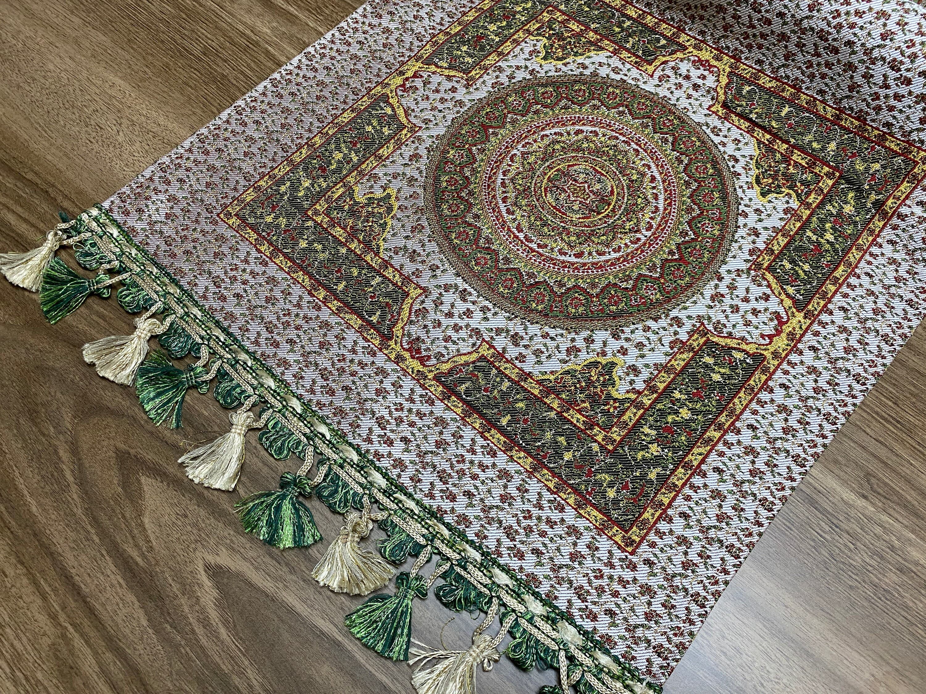 Cream Seramic Pattern Turkish Coffee Table Cloth Runner,  Aztec Boho Wedding Oriental Table Runner, Cream Diner Table Runner, RNR287 - image 5