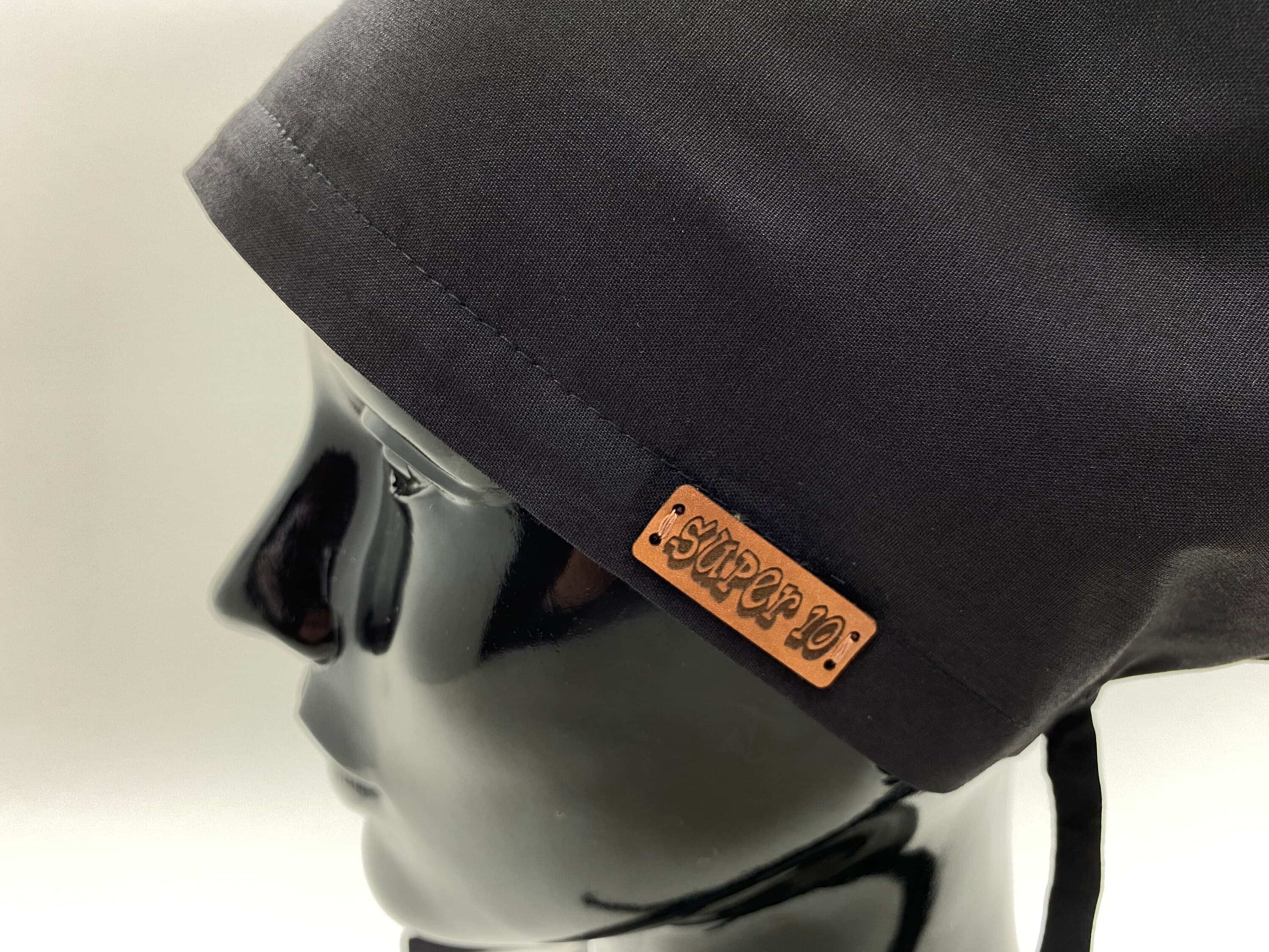 Scrub Cap, Black Scrub Cap, Cotton Surgical Cap, Nfl Scrub Cap, Surgical Hat Buttons, Unisex Scrub Cap, Surgical Headset,      HAT188 - image 4