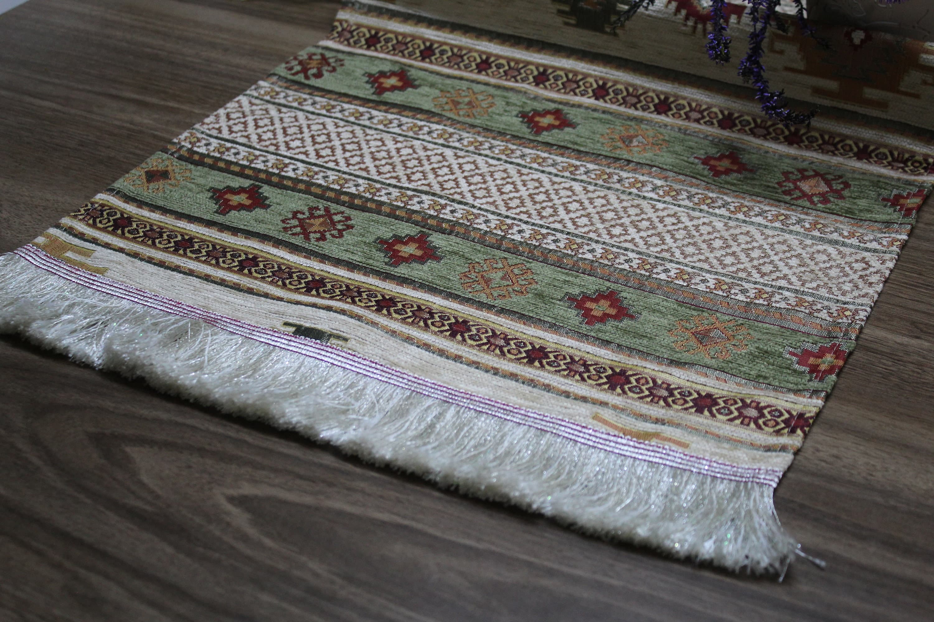 Khaki Turkish  Table Cloth Runner, Cream Boho Table Runner For Wedding, Kilim Design Table Runner, Home Decor, Khaki Home Decor,  RNR138 - image 5