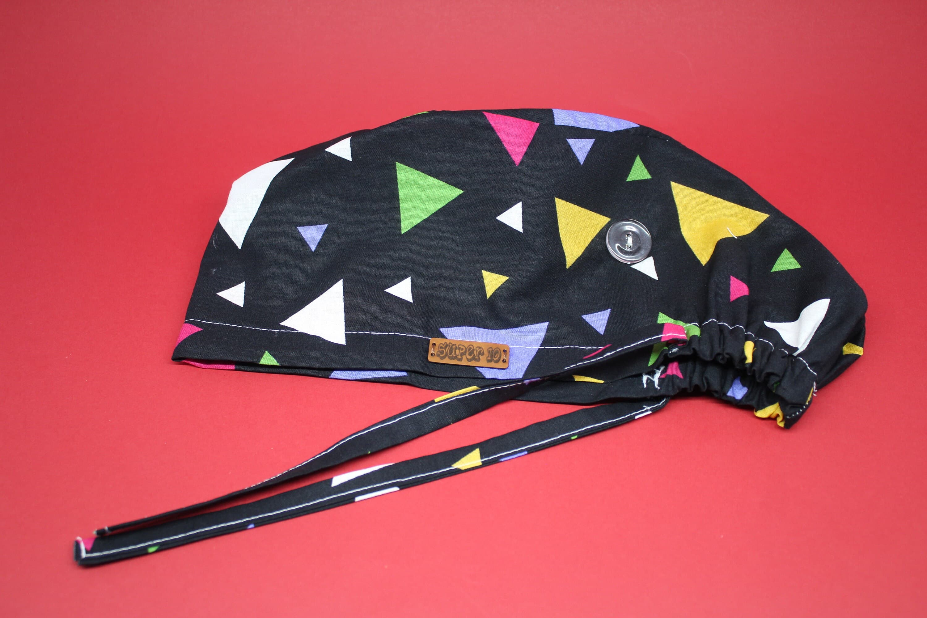 Triangle Scrub Hat, Scrub Cap, Black Scrub Hat , Surgical Scrub Hats, Womens Scrub Cap, Women Scrub Cap, Unisex Scrub Cap,         HAT121 - image 5