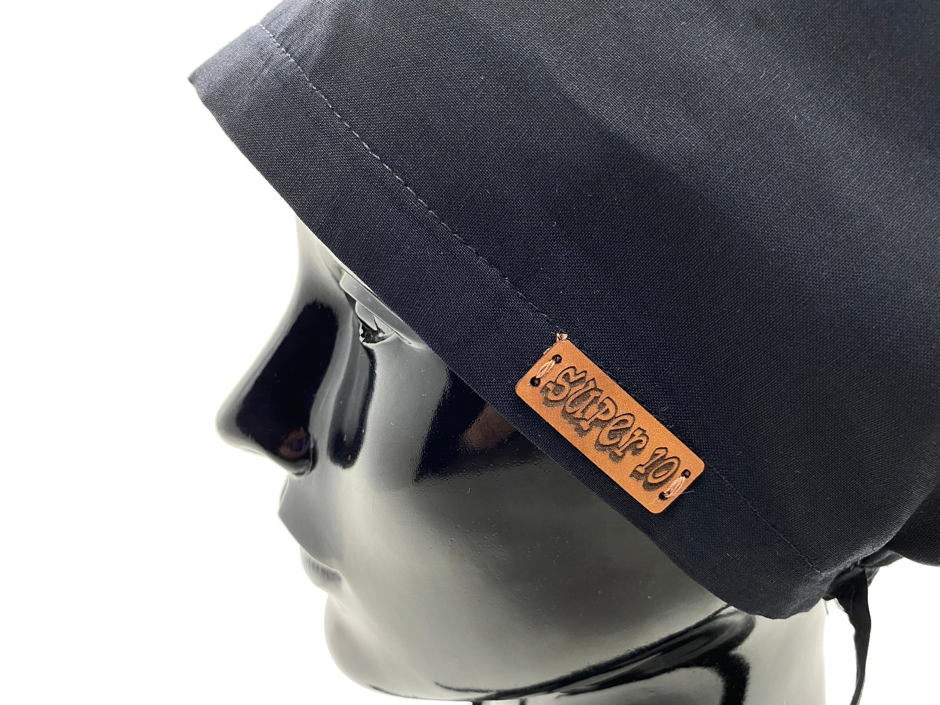 Surgical Scrub Cap Hat with Buttons Ear Savers For Ponytail, Surgical Hat, Surgical Scrub Hat, Scrub Caps, Scrub Hats, Chemo Hat,     HAT198 - image 5