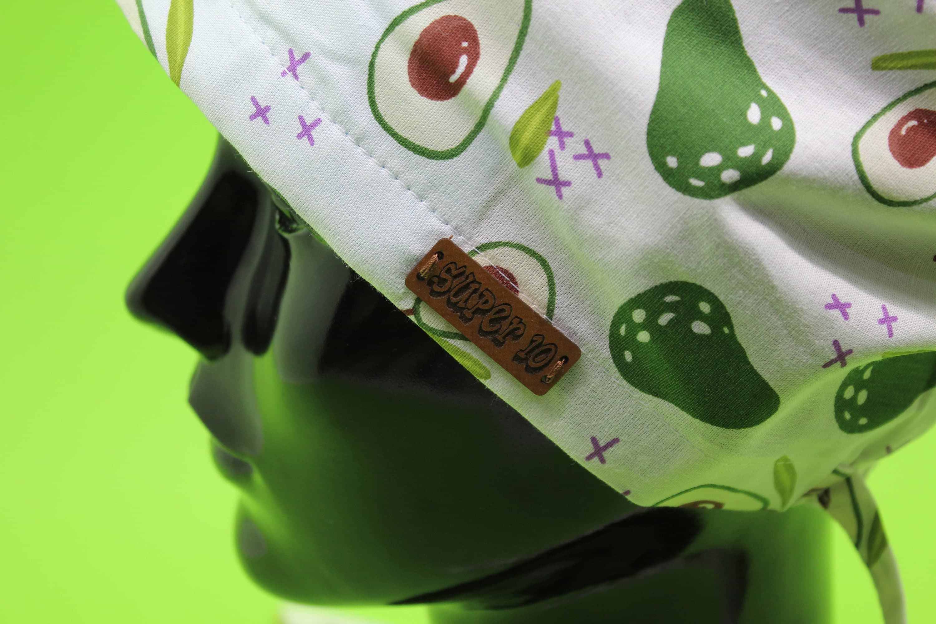 Anime Scrub Hat, Scrub Cap, Unisex Surgical Scrub Cap Hat with Buttons, Men's Scrub Cap, Avocado Short Hair Scrub Cap,      HAT145 - image 4