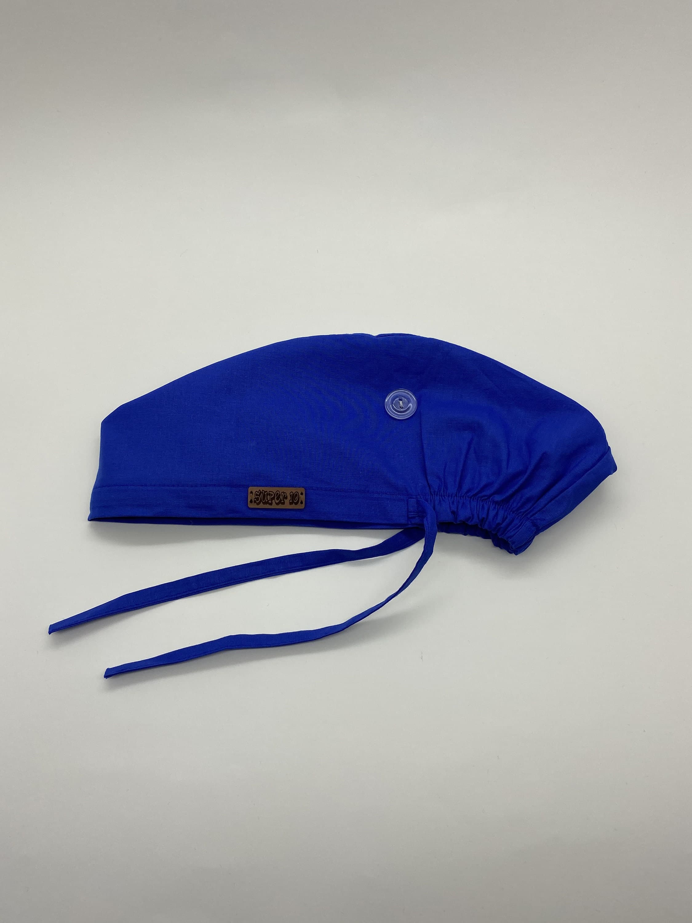 Blue Scrub Cap, Skull Blue Cap, Vet Cap, Nursing Cap, Ear Saver Cap, Ponytail Cap, Scrub Cap Sewing, Solid Surgical Cap,       HAT189 - image 5