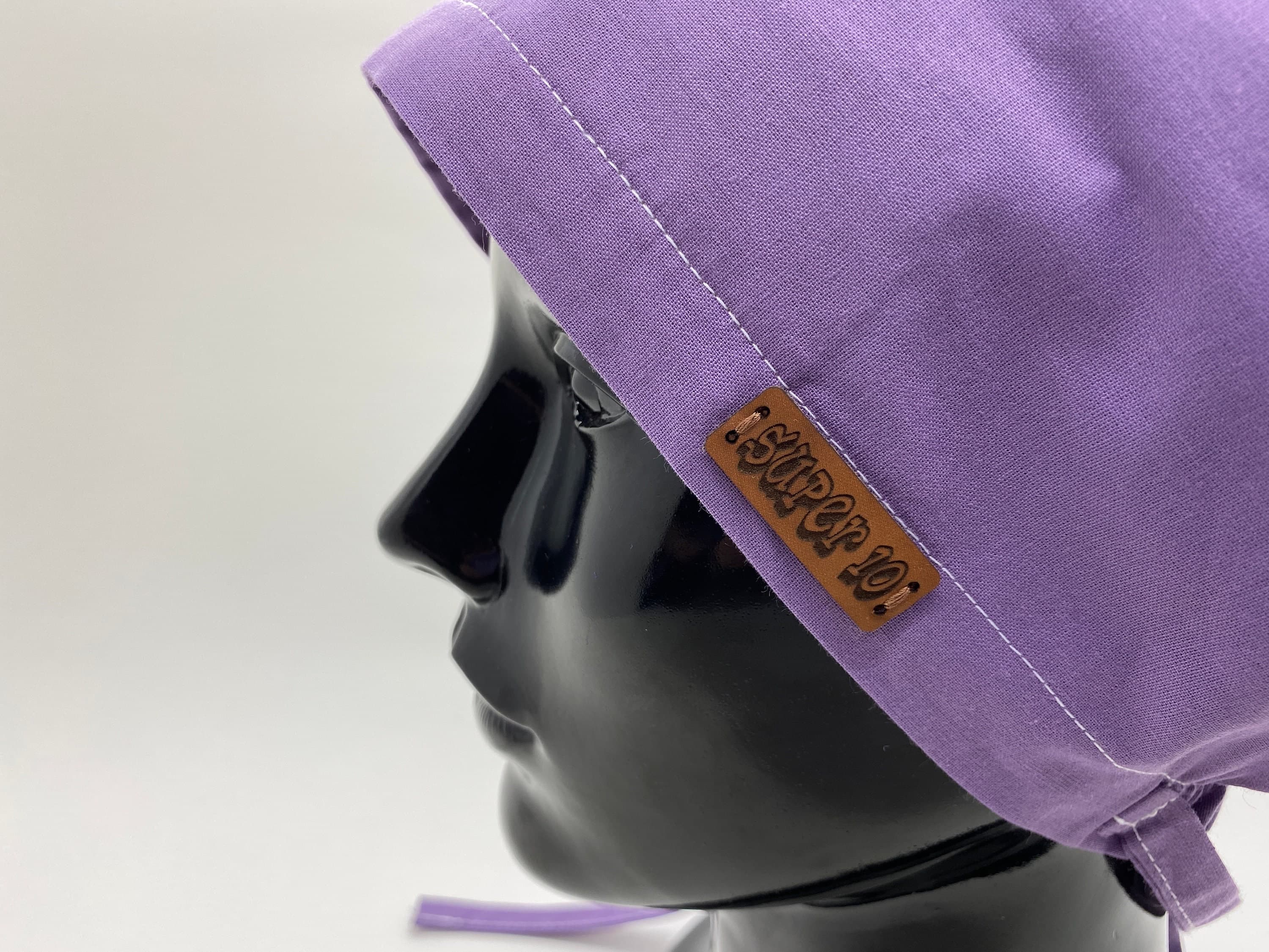 Scrub Cap, Lilac Dental Surgical Scrub Cap, Tooth Print Scrub Cap with Buttons Ear Saver, Dentistry Surgical Scrub Hat,      HAT209 - image 5