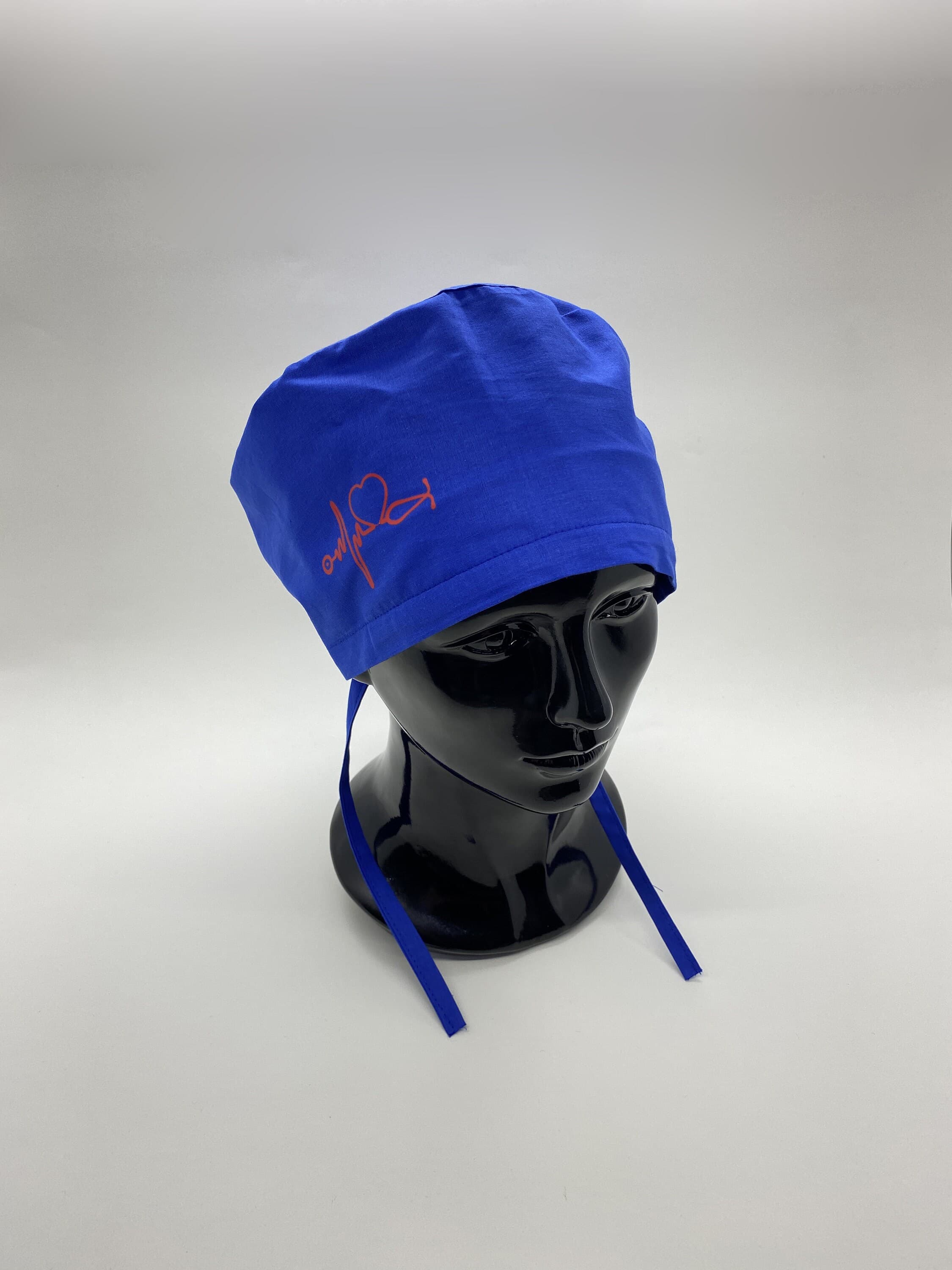Blue Scrub Cap, Blue Nurse Scrub Cap, Rbg Scrub Cap, Bouffant Scrub Cap, Surgical Hat, Baker Hat, Scrub Hat For Women,     HAT206 - image 3