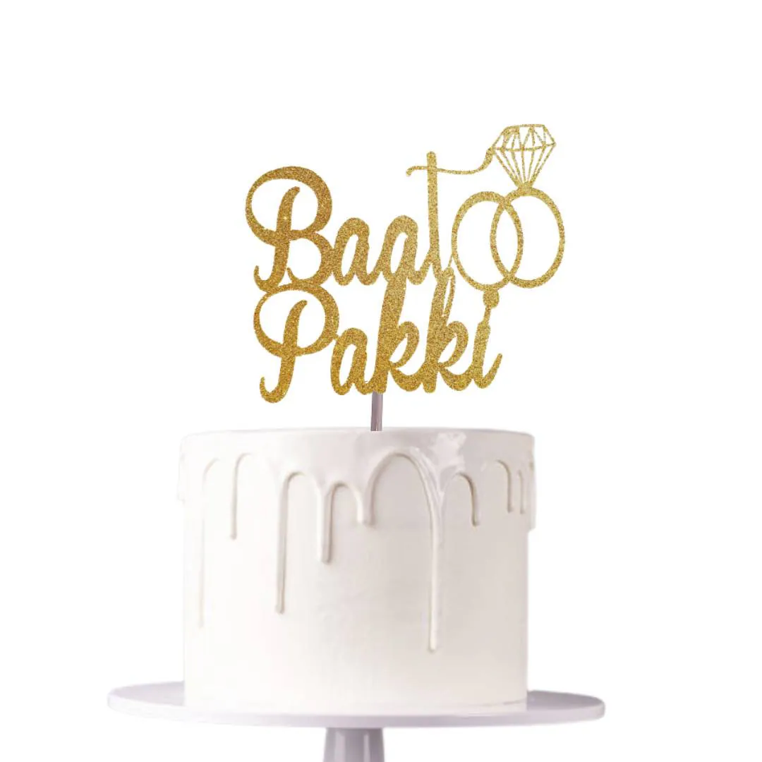 Baat Pakki Cake Topper, Nikkah Cake Topper, Cake Topper, Engagement Cake Topper