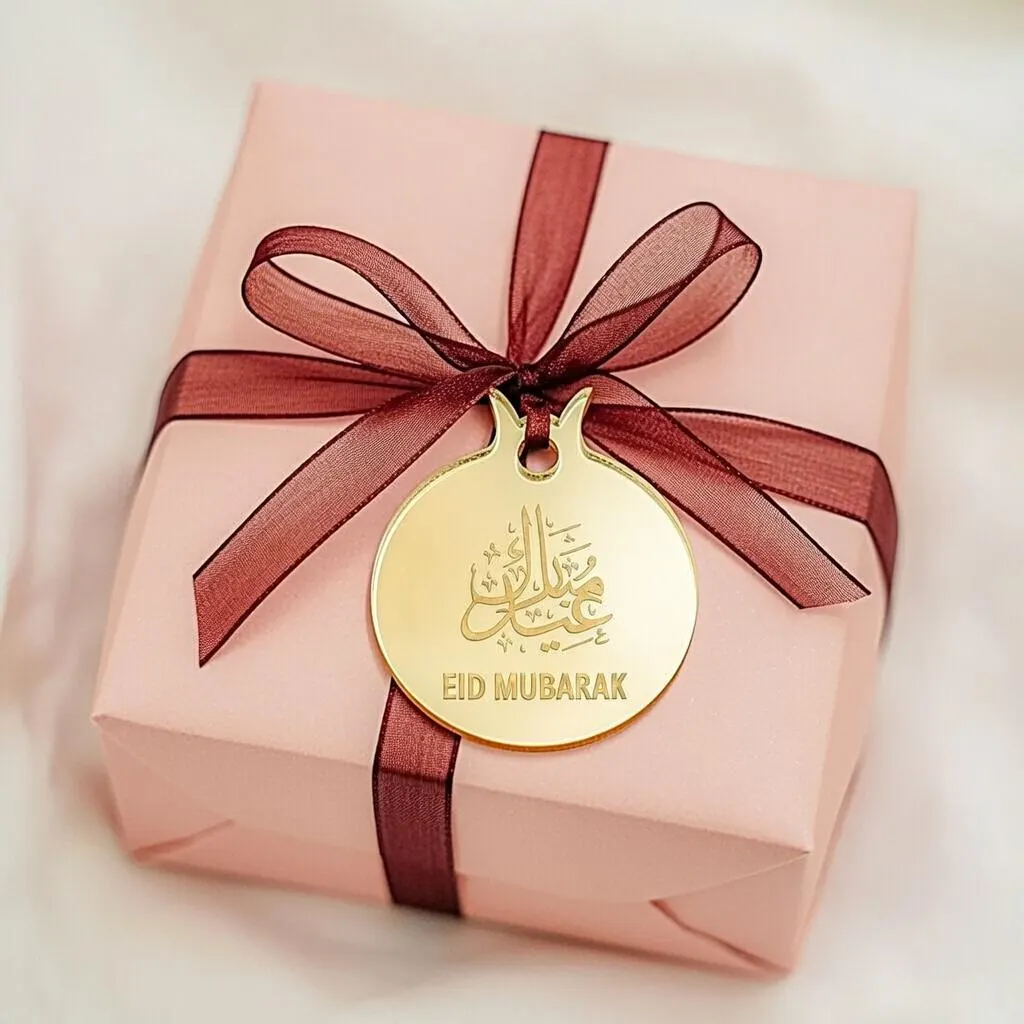 Eid Mubarak Gift Tags | Gold Mirror Acrylic | Ramadan Gift Tags