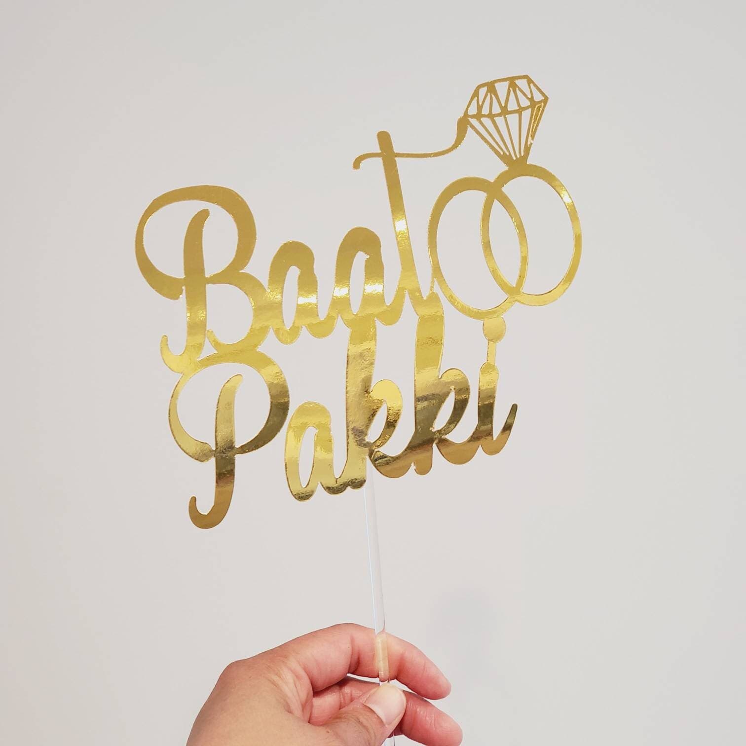 Baat Pakki Cake Topper, Nikkah Cake Topper, Cake Topper, Engagement Cake Topper - image 4