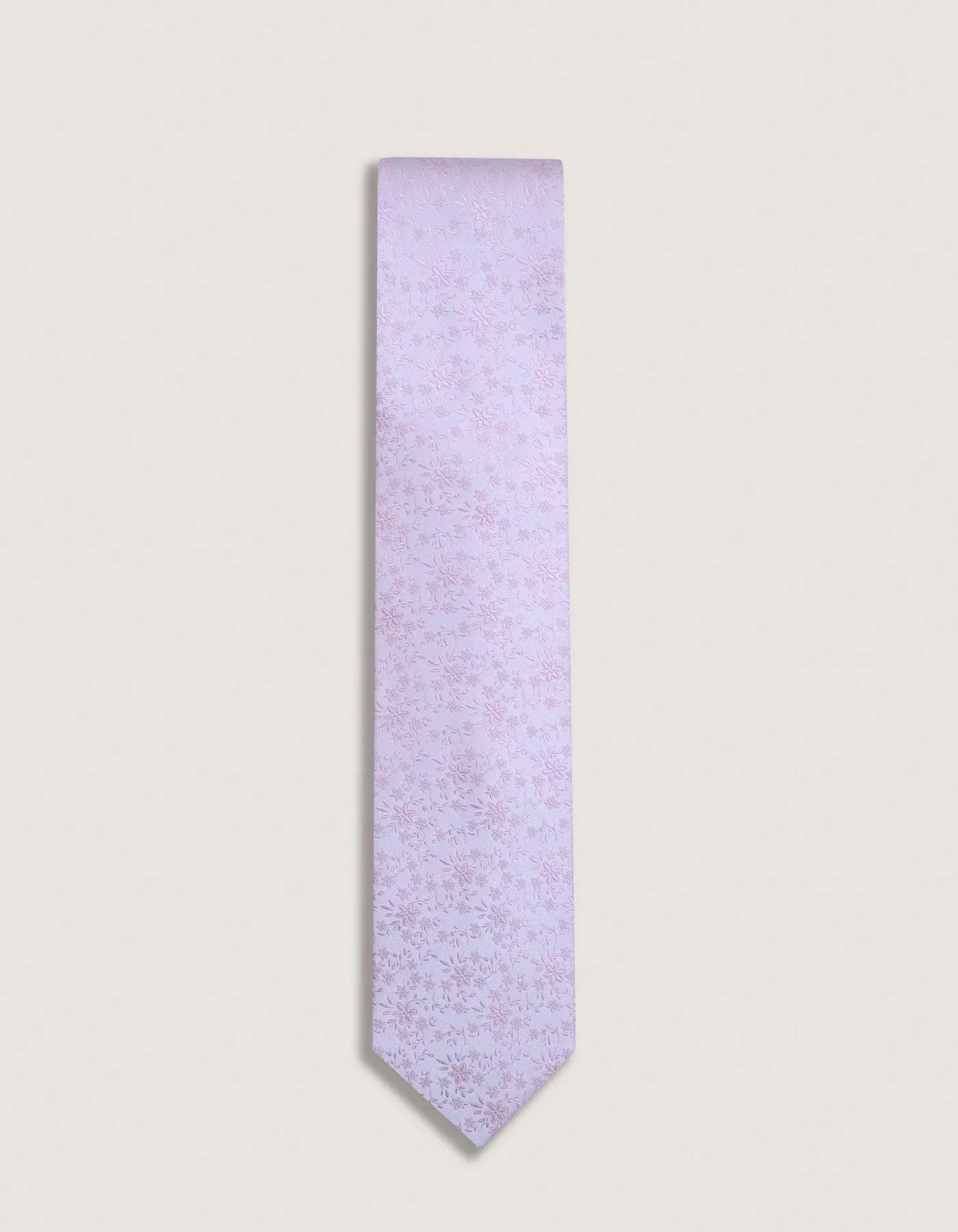 Necktie | Baby Pink Floral Silk Tie | Gift for man, unique men's tie, elegant edgy Tie, Wedding tie - image 3