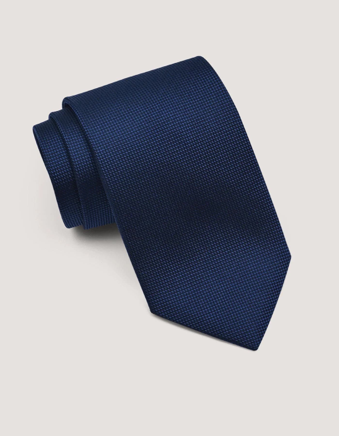 Necktie | Navy Self Printed Silk Tie | Gift for man, unique men's tie, elegant edgy Tie, Wedding tie