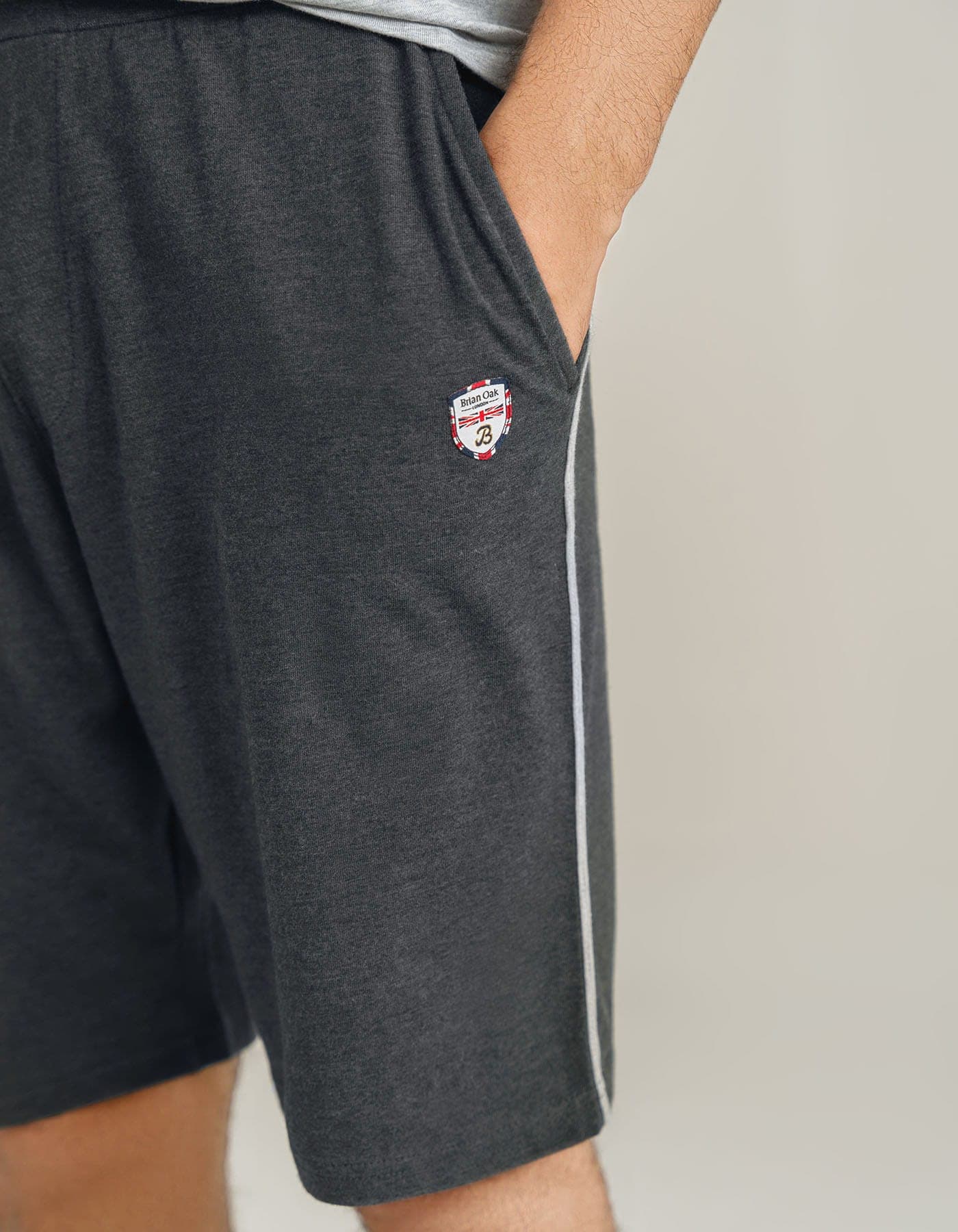 Men’s Charcoal Grey Jersey Comfort Stretch Shorts - image 5