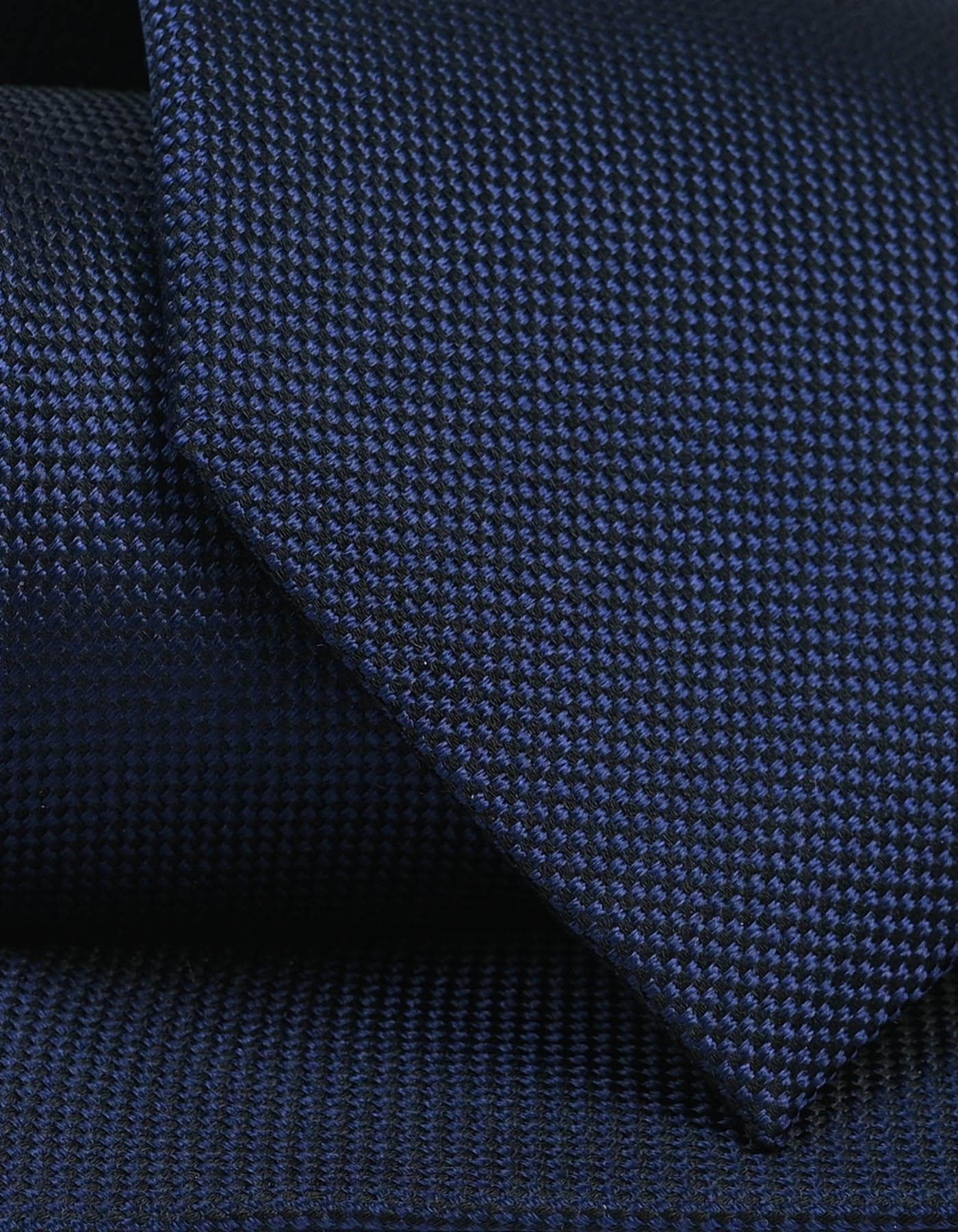 Necktie | Navy Self Printed Silk Tie | Gift for man, unique men's tie, elegant edgy Tie, Wedding tie - image 5