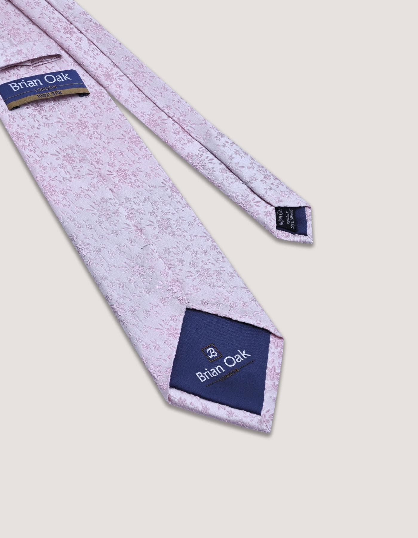 Necktie | Baby Pink Floral Silk Tie | Gift for man, unique men's tie, elegant edgy Tie, Wedding tie - image 4