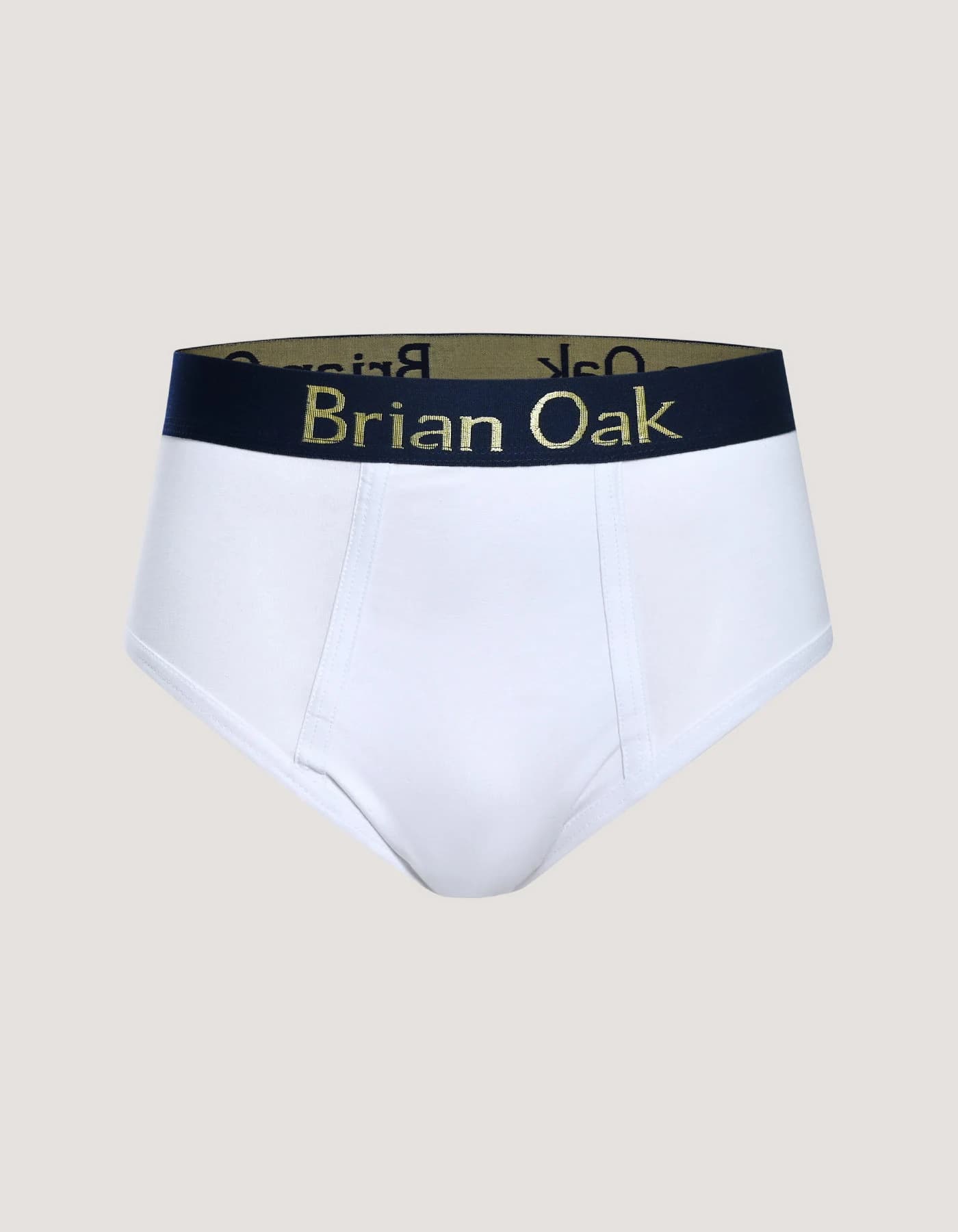 Mens White Cotton Stretch Brief