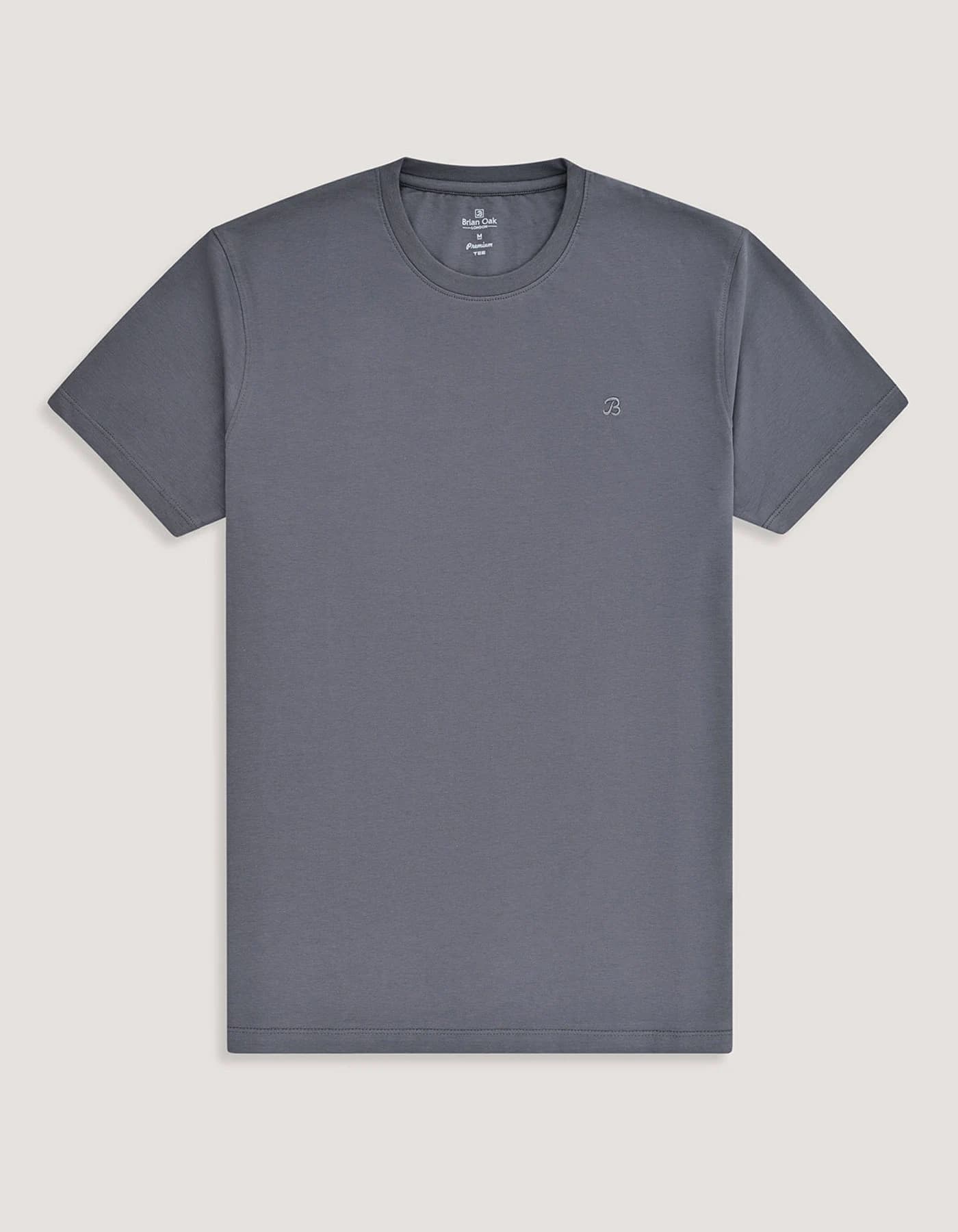 Men's Premium Cotton-Spandex Blend T-Shirt: Smart Fit Charcoal Grey Tee - image 5