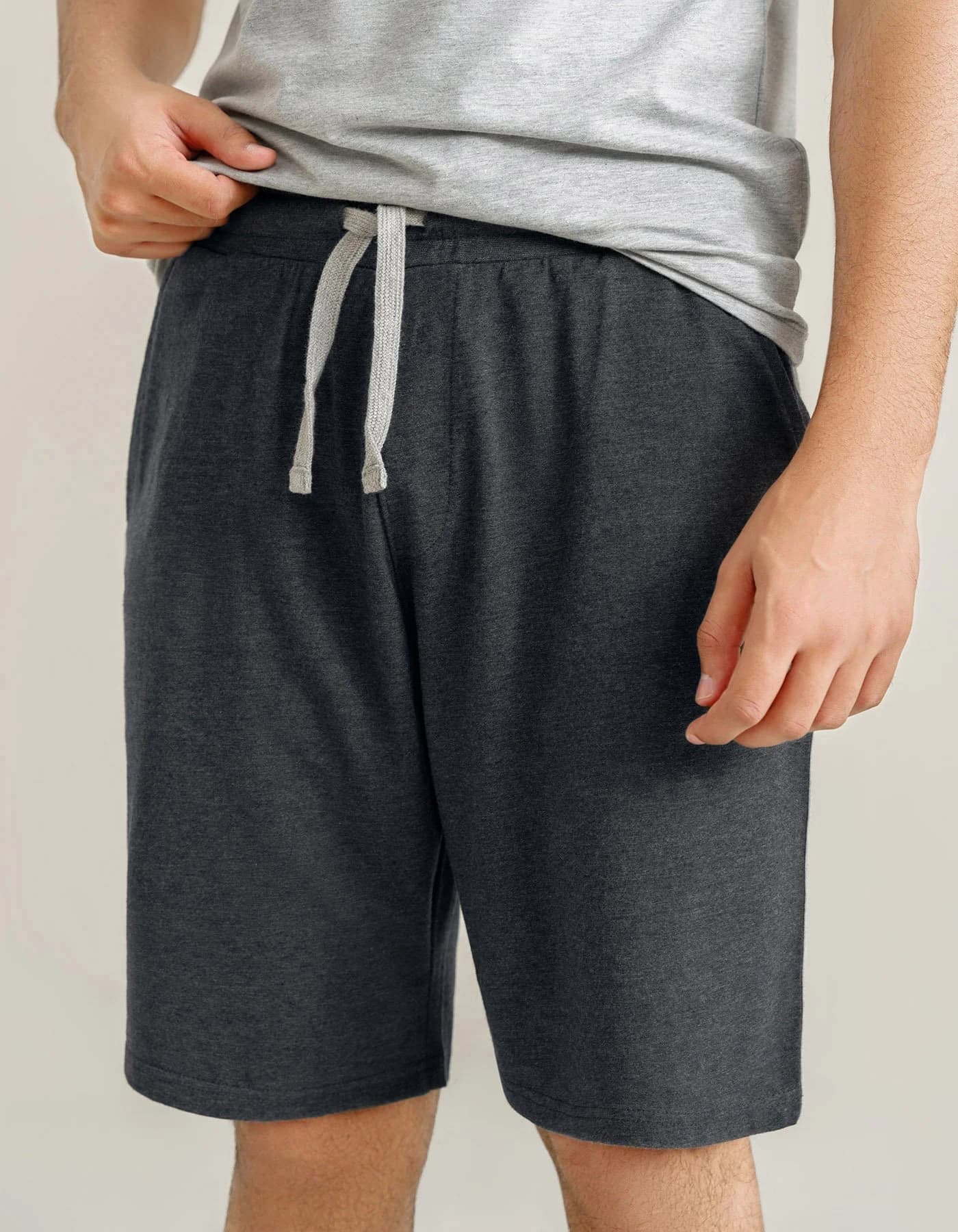 Men’s Charcoal Grey Jersey Comfort Stretch Shorts