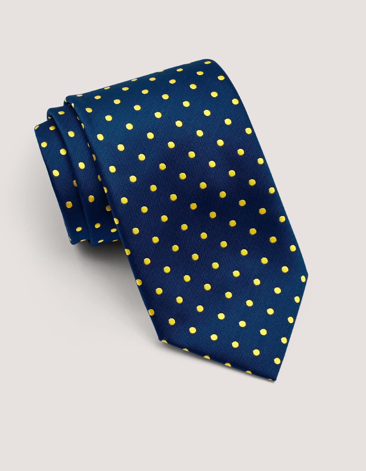Necktie | Sunflower Yellow Dotted Microfiber Tie | Gift for man, unique men's tie, elegant edgy Tie, Wedding tie, Groom tie