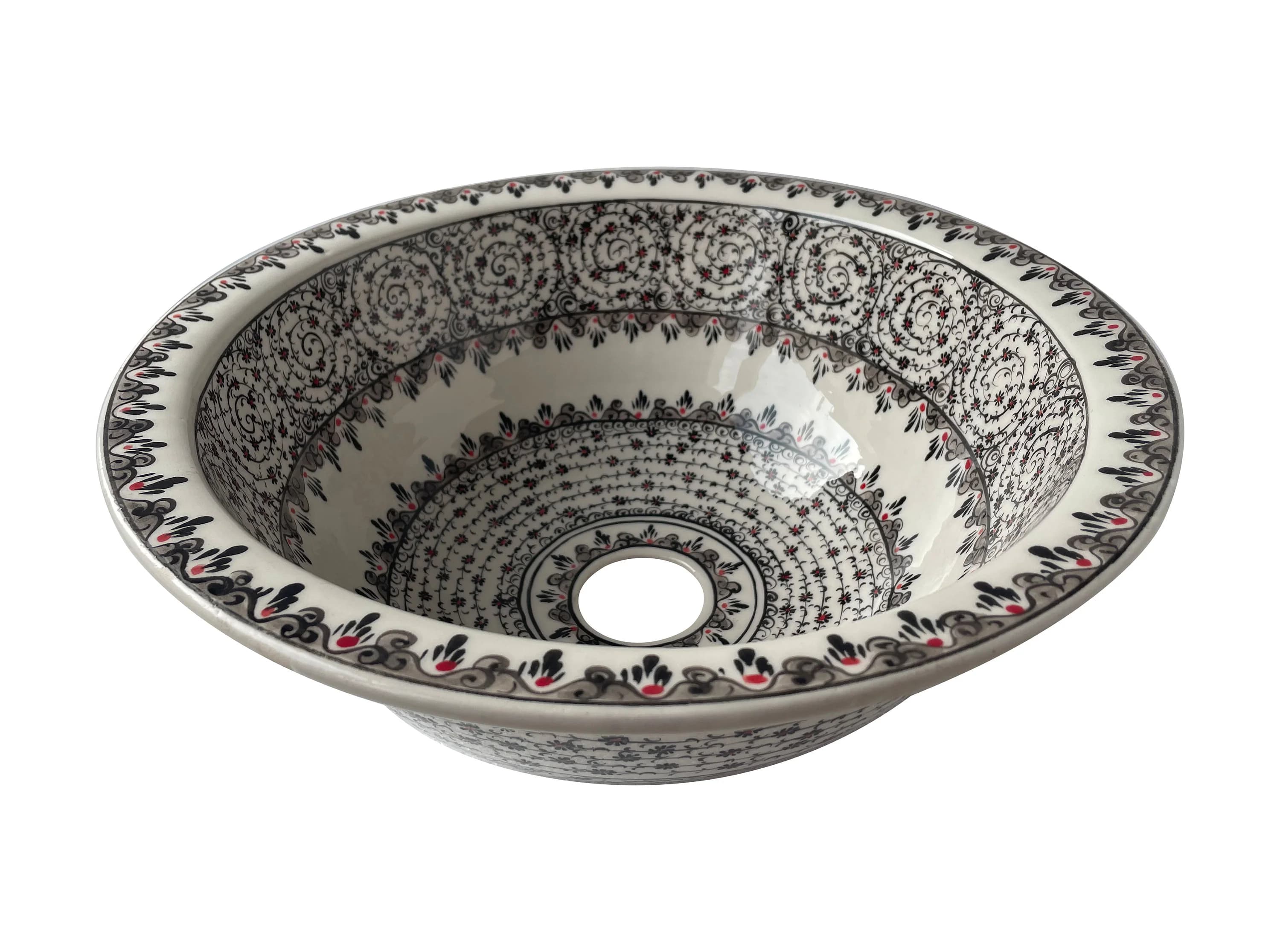 Ceramic Unique Wash Basin, Bathroom Vessel Sink Above Countertop Basin, Bowl Sink Lavatory, Bathroom Remodel, Bath Vanity Glossy Washstand - image 5
