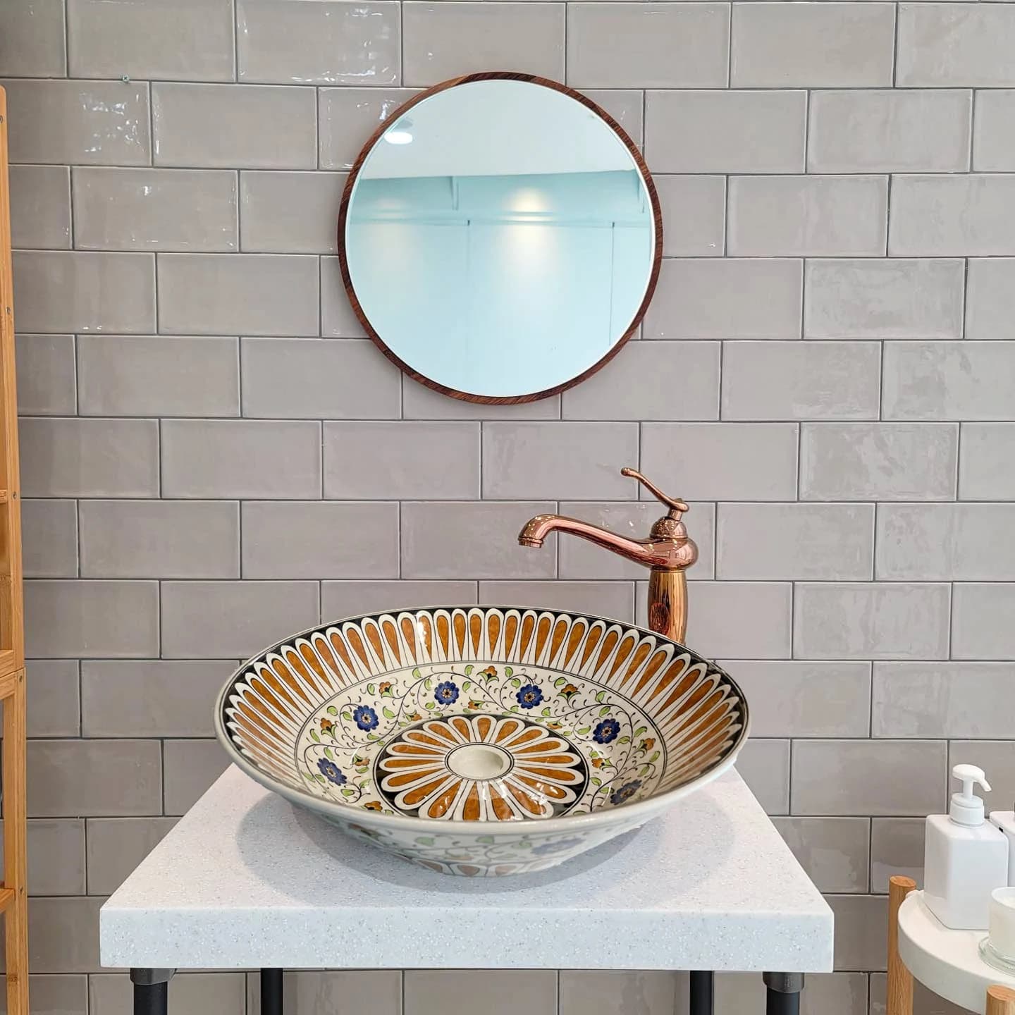 Bathroom Vessel Sink, Artistic Ceramic Countertop Basin, Washing Bowl Set, Cabinet Countertop Sink, Washbasin, Bathroom remodeling, Lavatory