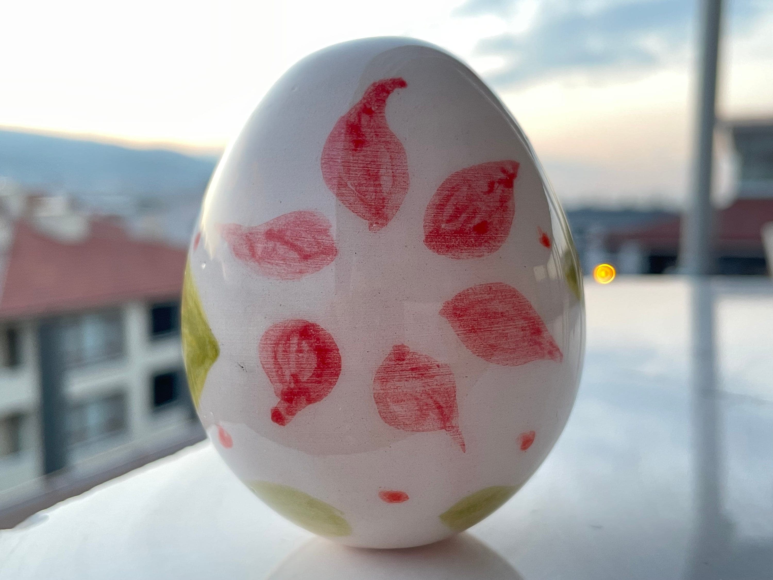 Ceramic Colorful Easter Eggs, Easter Home Decor, Bunny Ornament, Spring Decor, 1st birthday gifts, Sweet Engagement Gifts, Polish Eggs