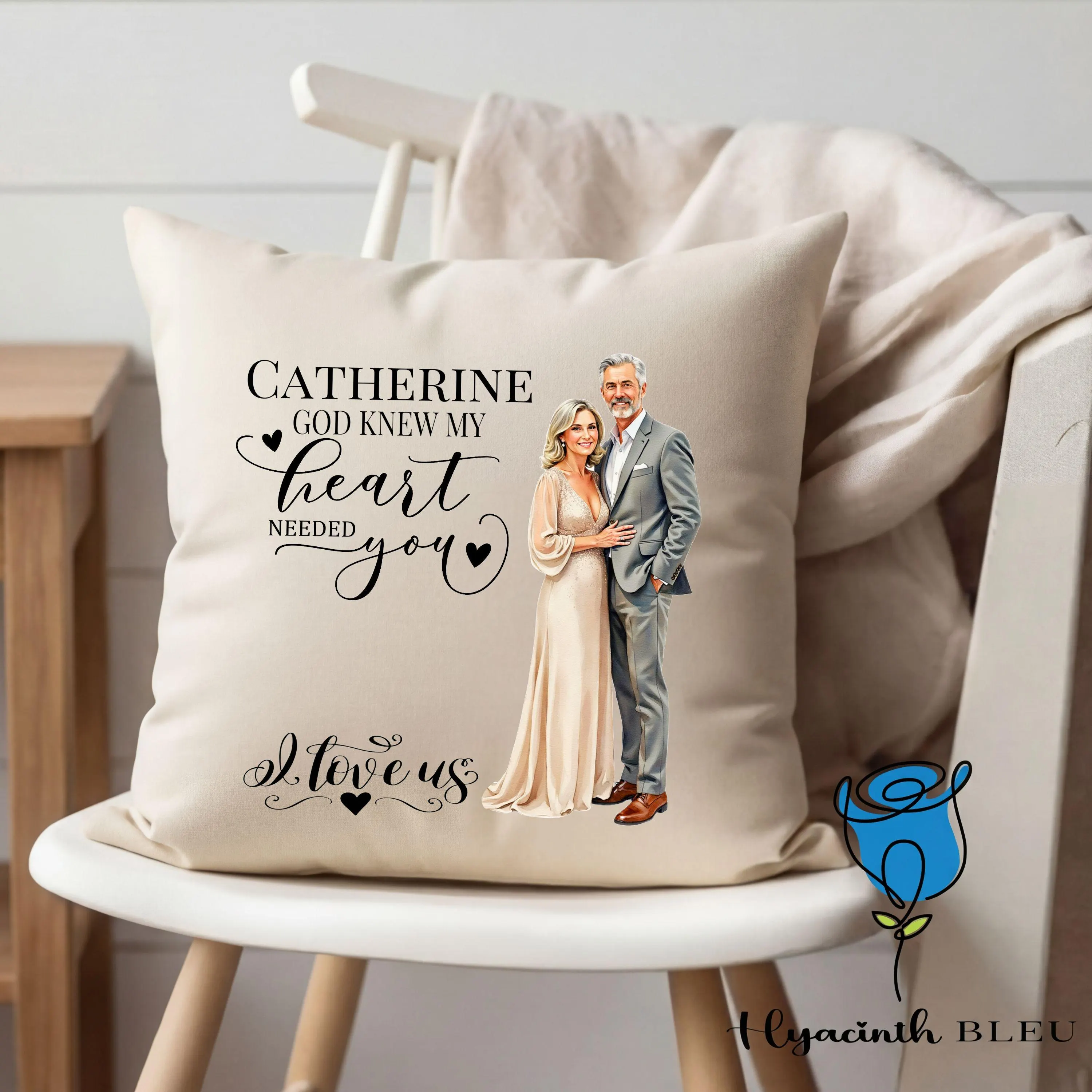 Romantic Personalised Couple Cushion, Spouse Partner Keepsake, Valentine Anniversary Present, Love Home Décor - image 3