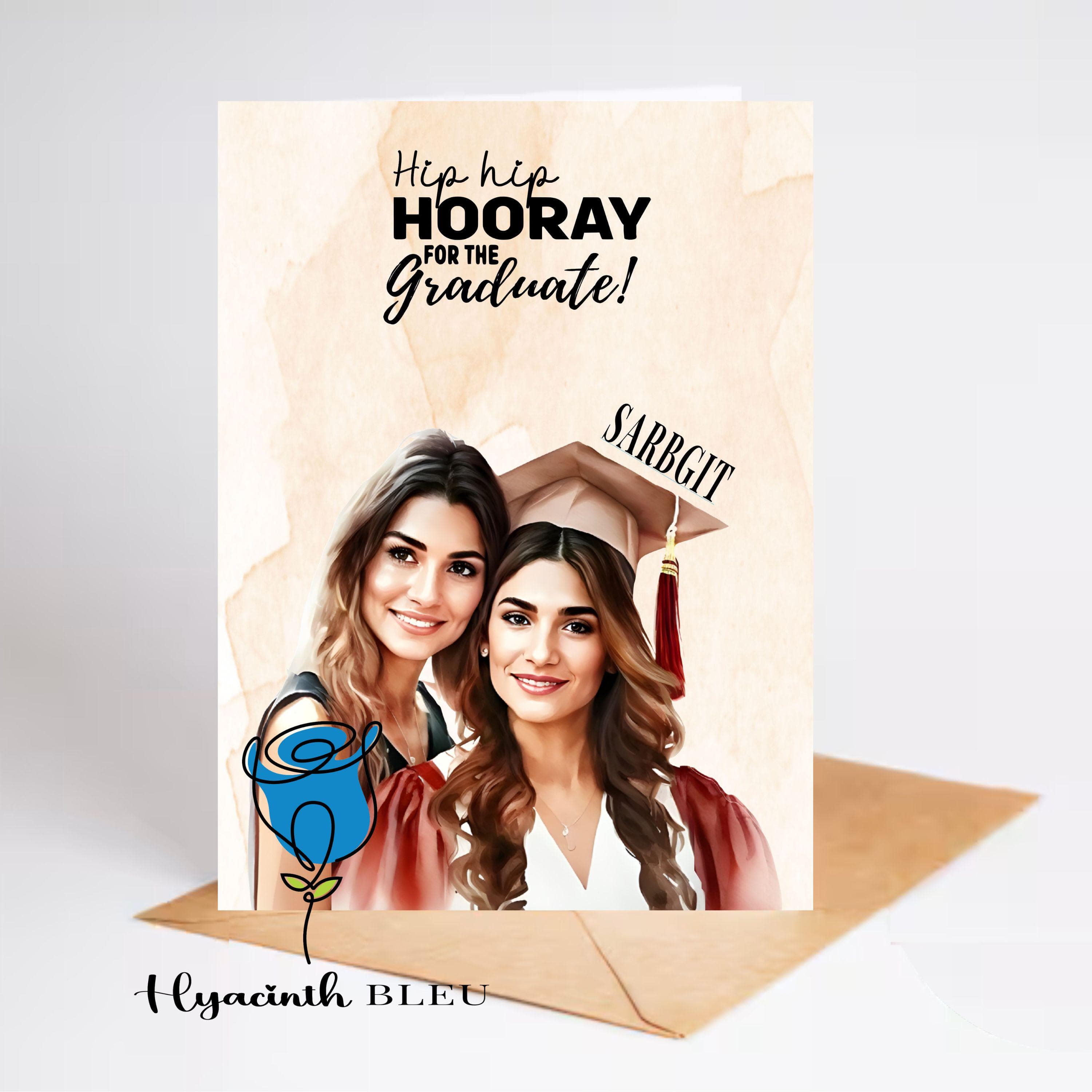 Personalized Graduation Card: Cap & Gown, Asian Design