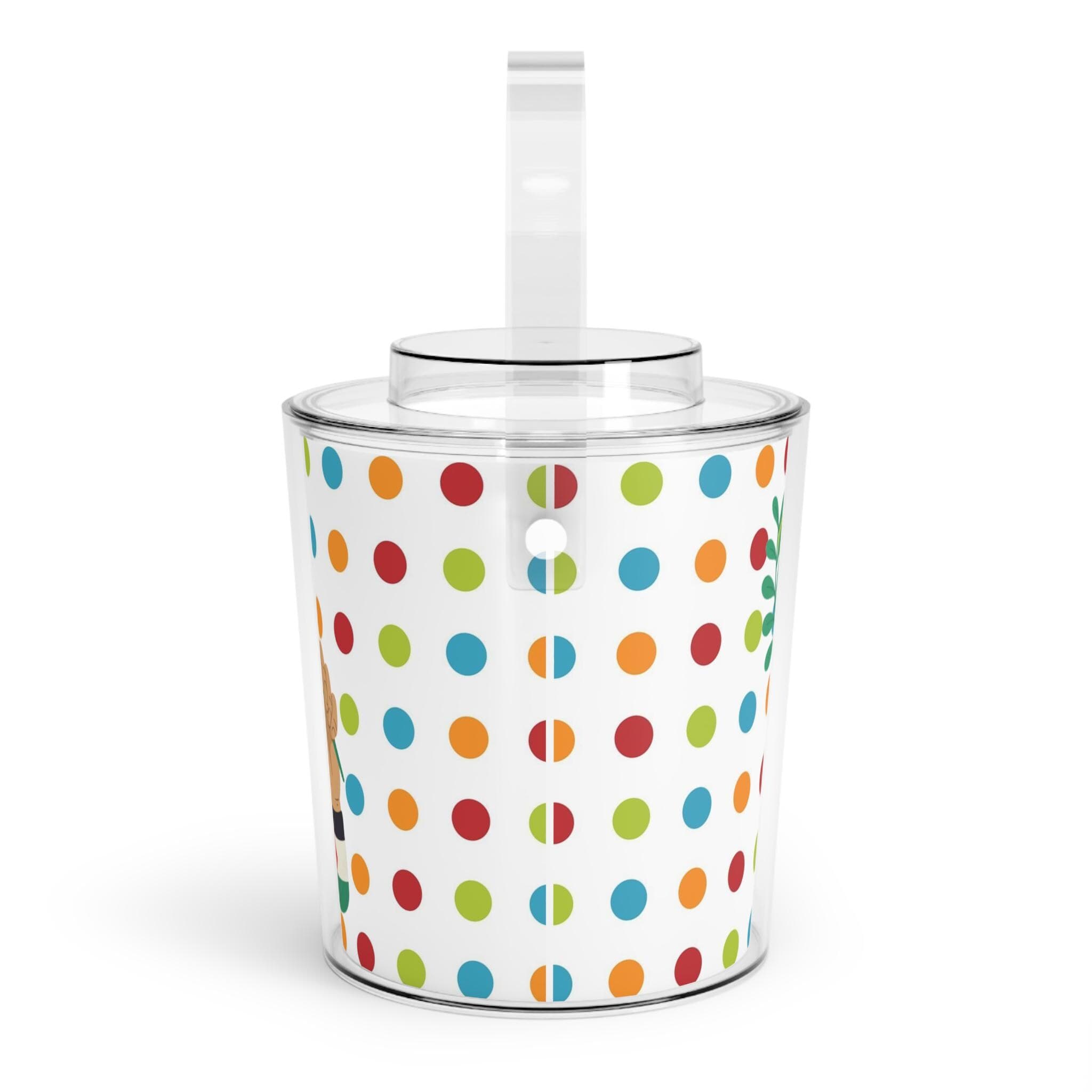 Free Palestine Polka Dot Ice Bucket with Tongs | Retro Arabic Party Bar Accessory-Support Gaza Gift. Palestine flag Fist Olive Branch Peace - image 5