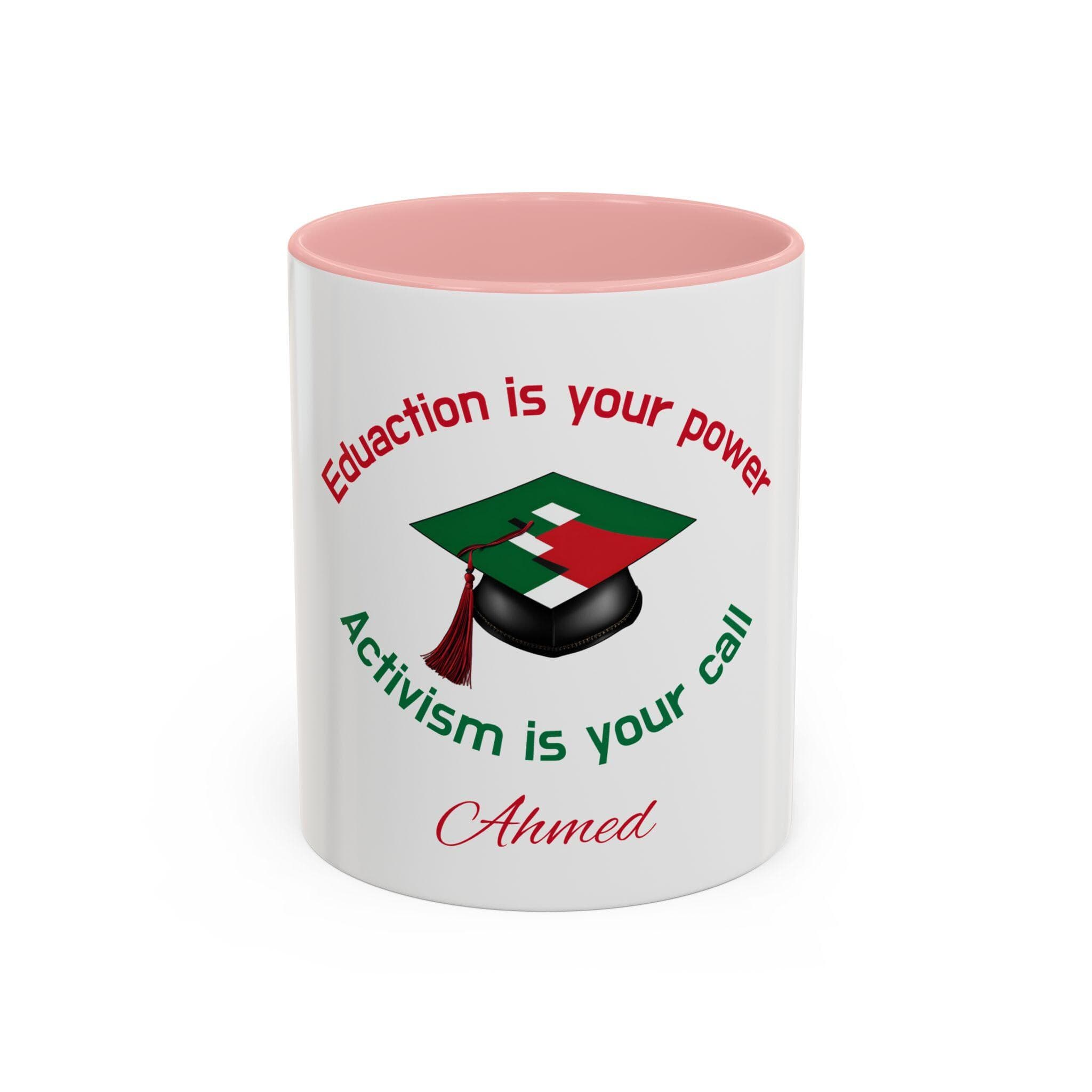 Personalized Graduation Palestinian Flag Coffee Mug, Empowering Gift, Proud Palestinian Graduates, Gas Activist Happy Grad, Graduation Cap - image 4